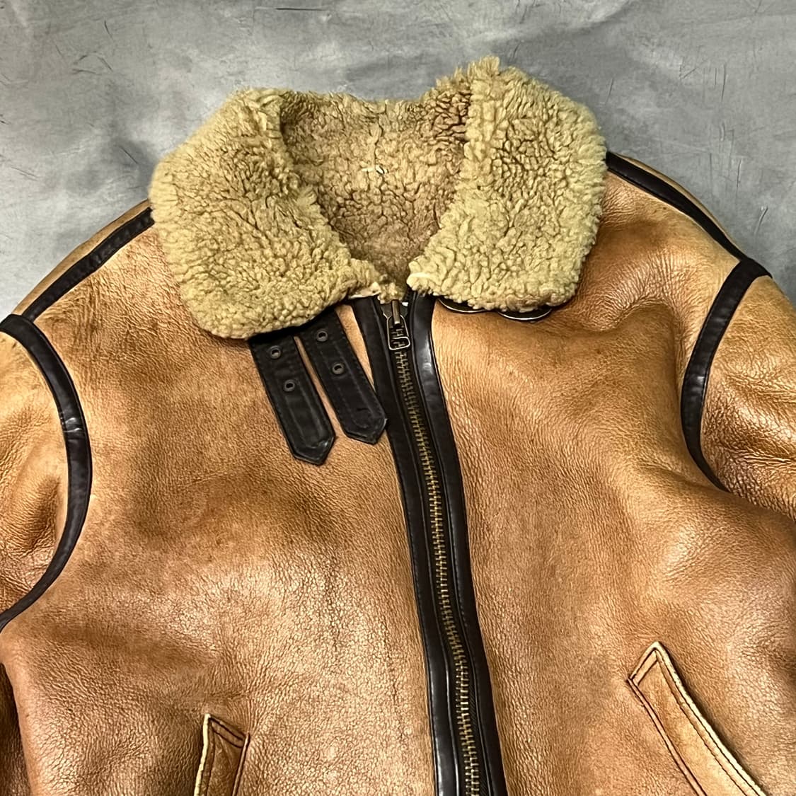  B3 리얼레더 무스탕 자켓 y14446 상품이미지3