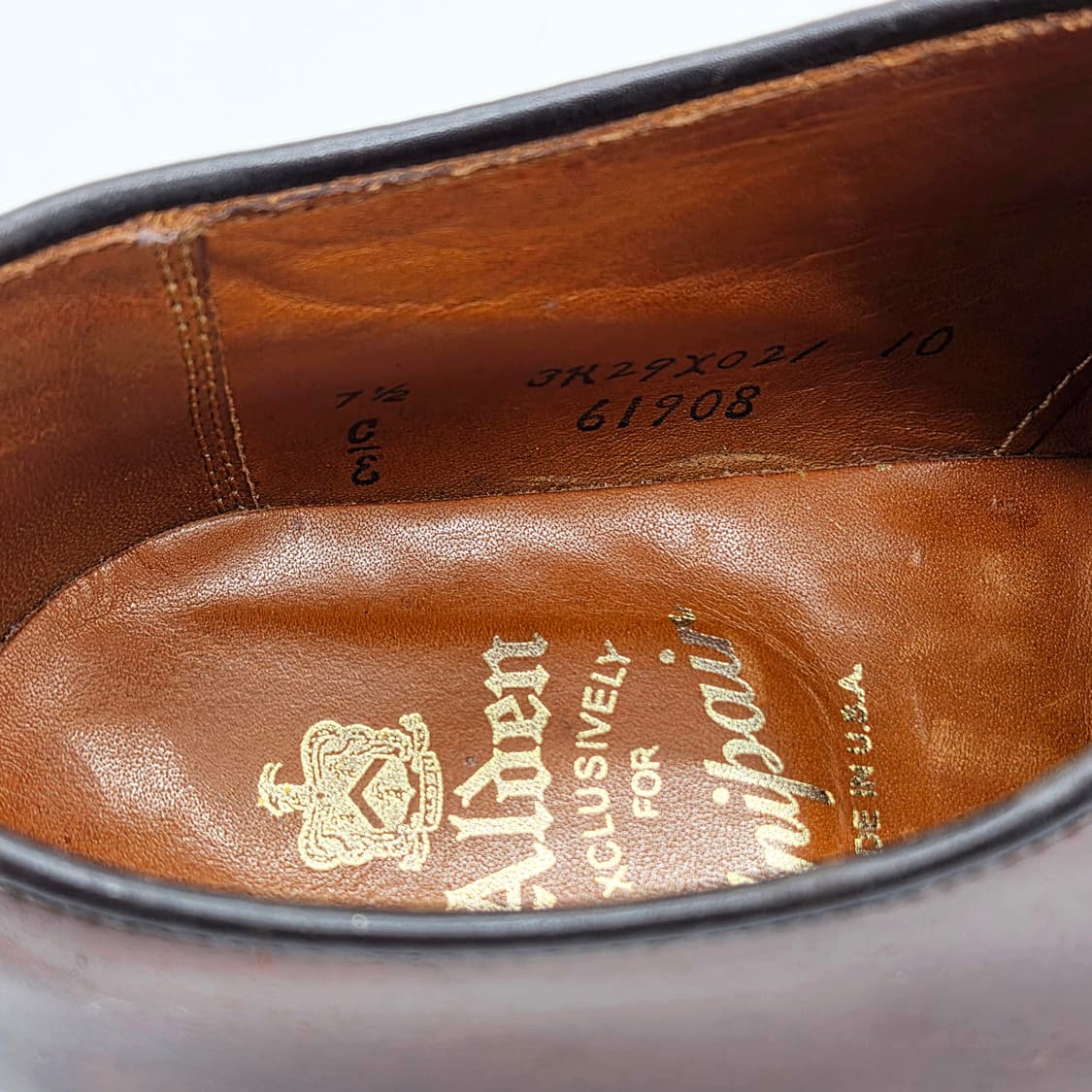 ALDEN 알든 61908 쉘 코도반 캡토 슈즈 버건디 (7 1/2 E) 상품이미지4