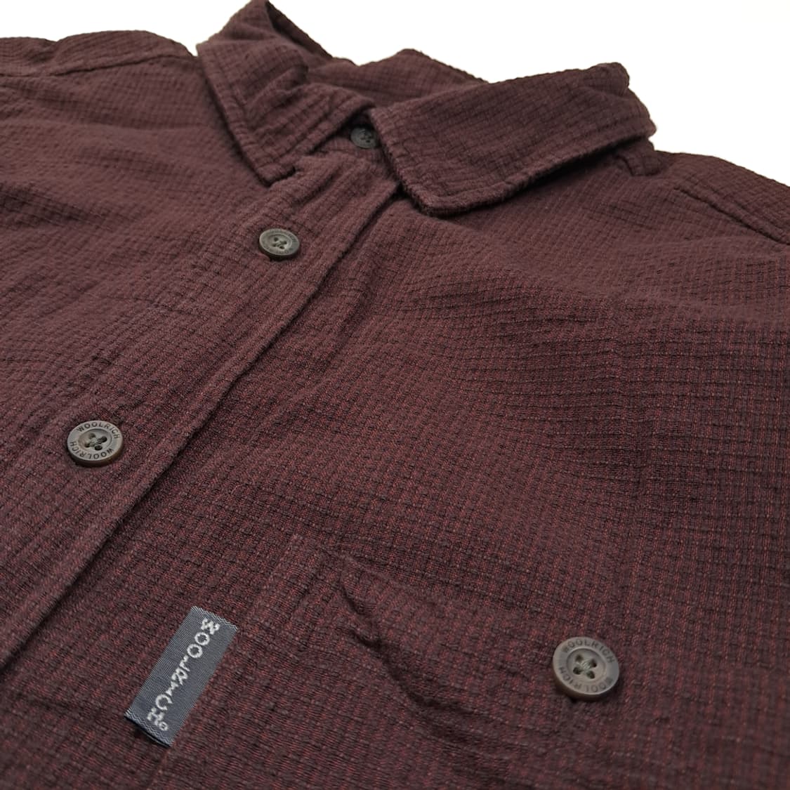 CL179 울리치 코튼 와플텍스처 버건디 셔츠 상품이미지4