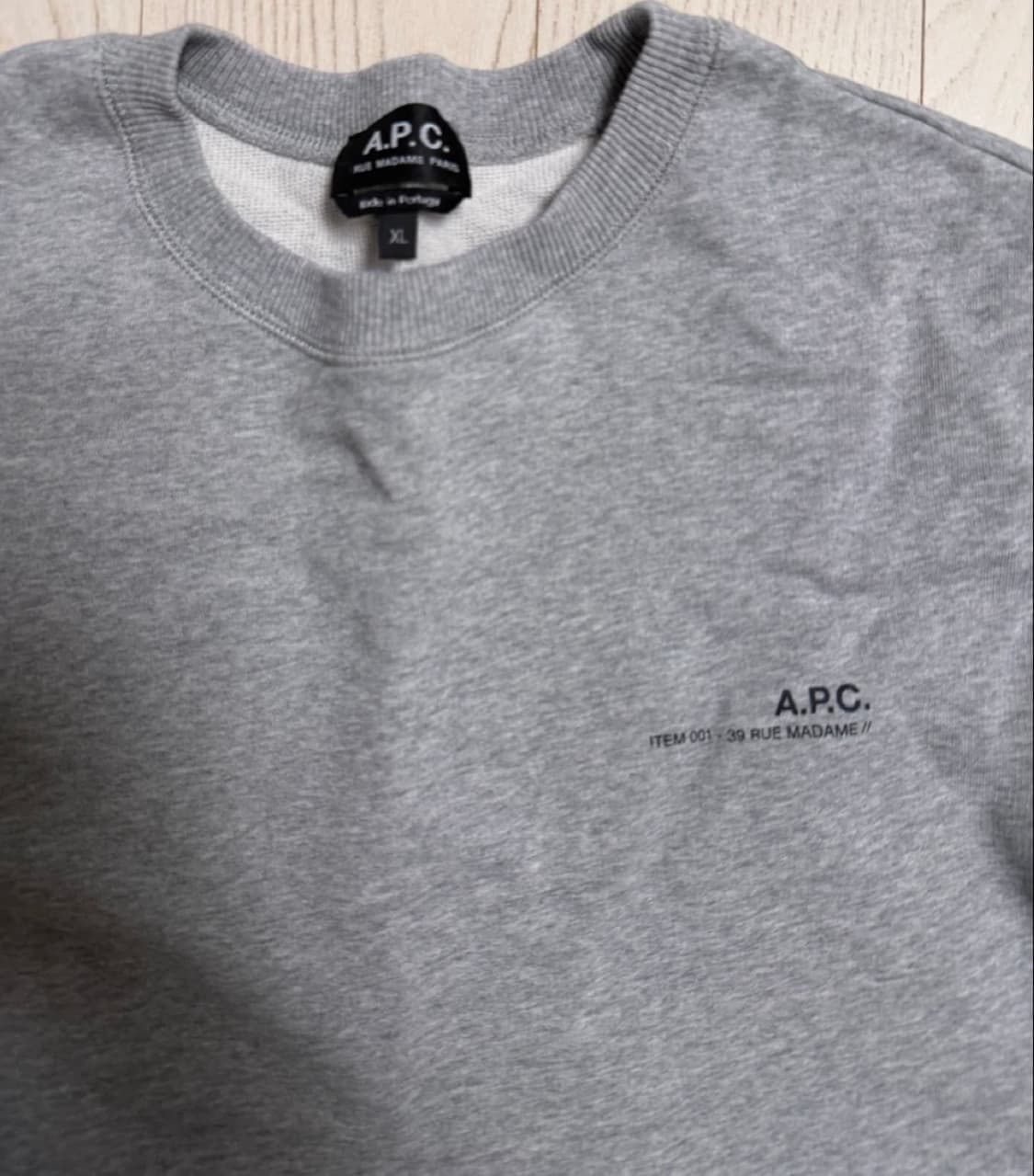 (이번주만이가격) A.P.C. 맨투맨 XL 회색 상품이미지2