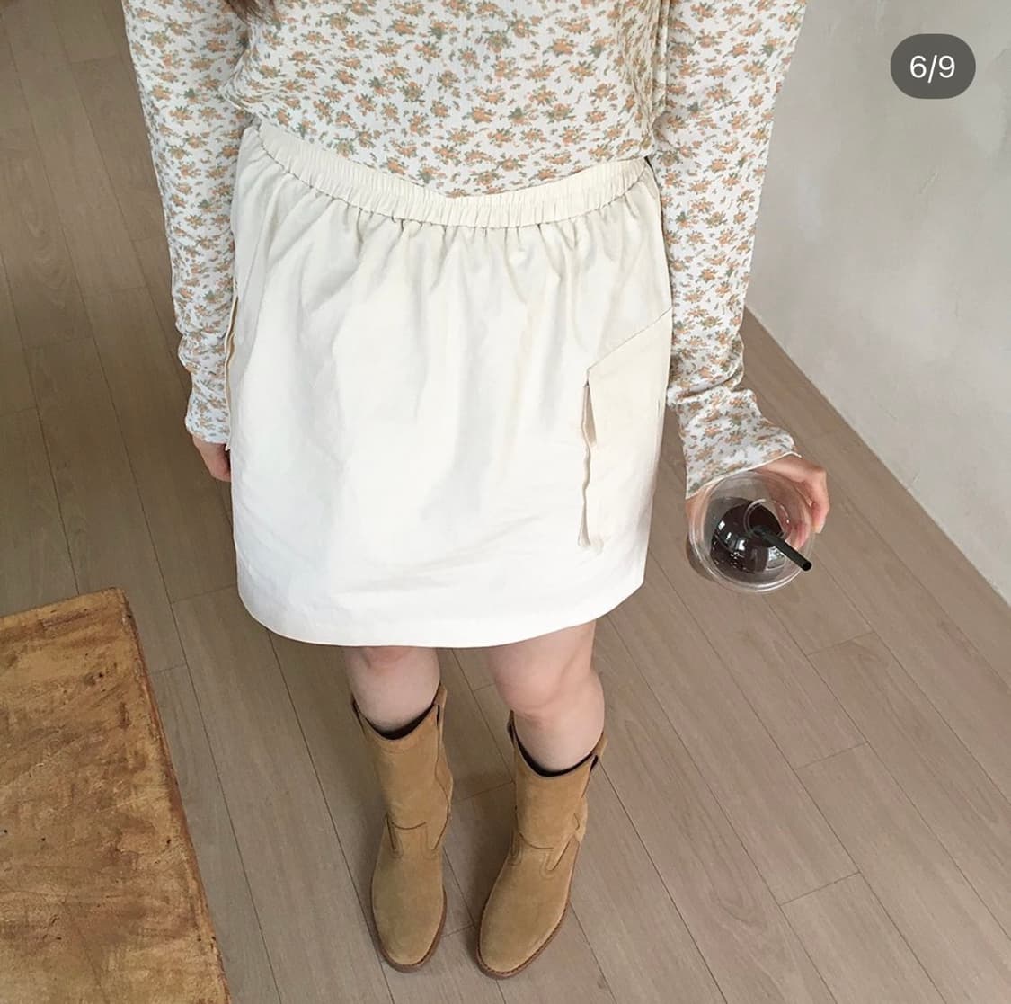 매니매니모드 bol 포켓스커트 아이보리 상품이미지2