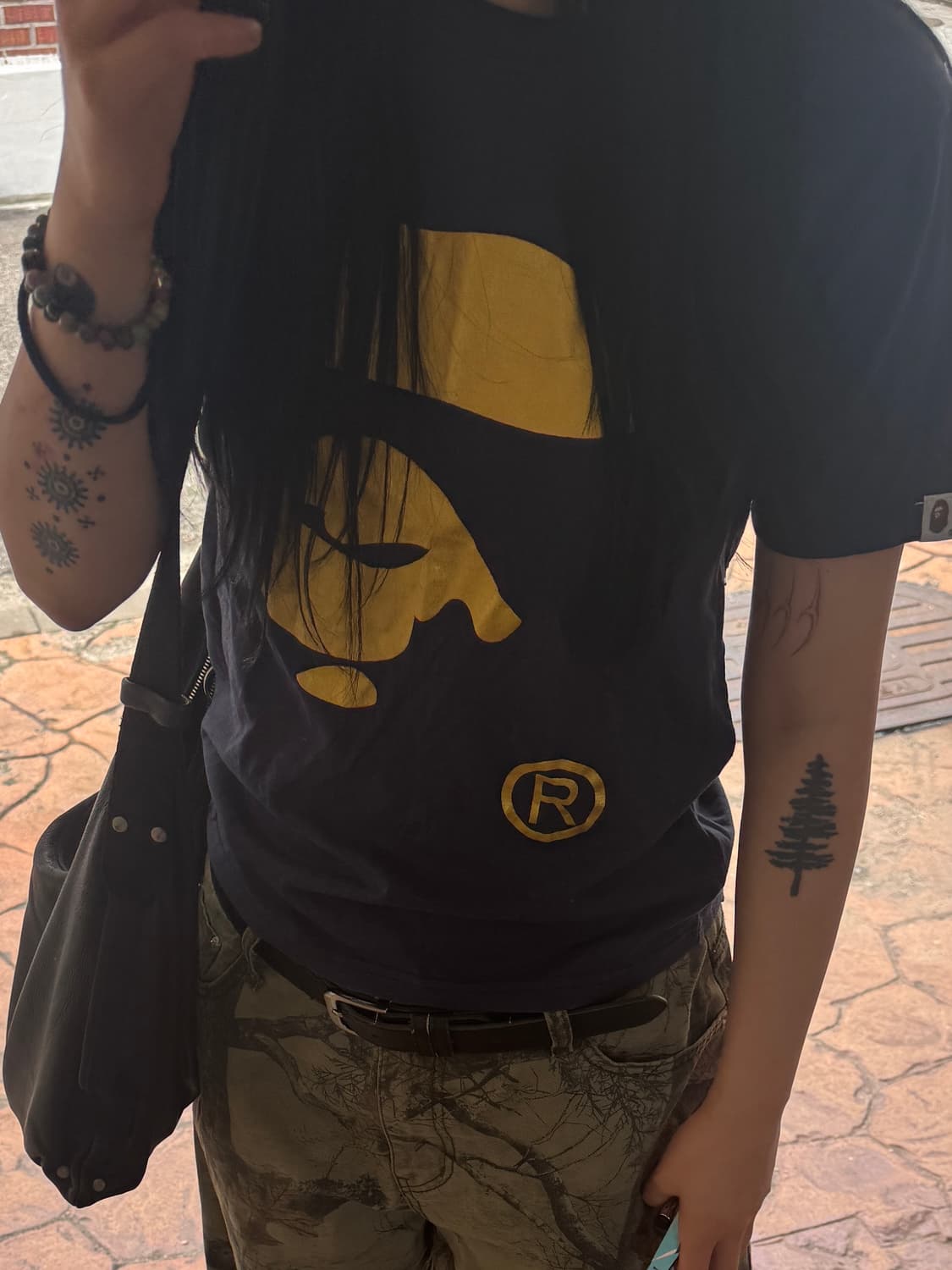 BAPE 반팔 티셔츠 네이비 M  상품이미지1