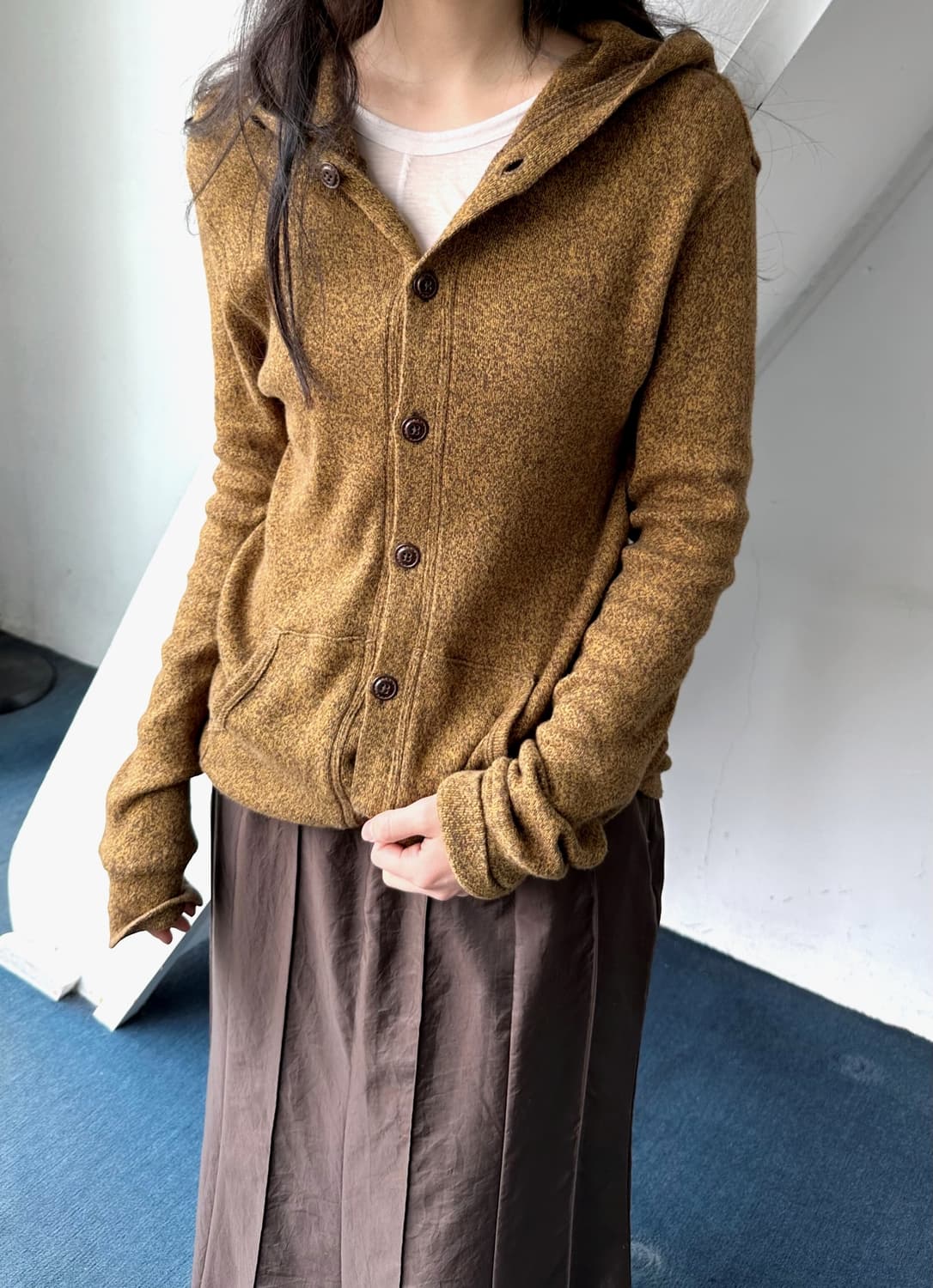 Mild cotton knitted hooded parka 상품이미지9