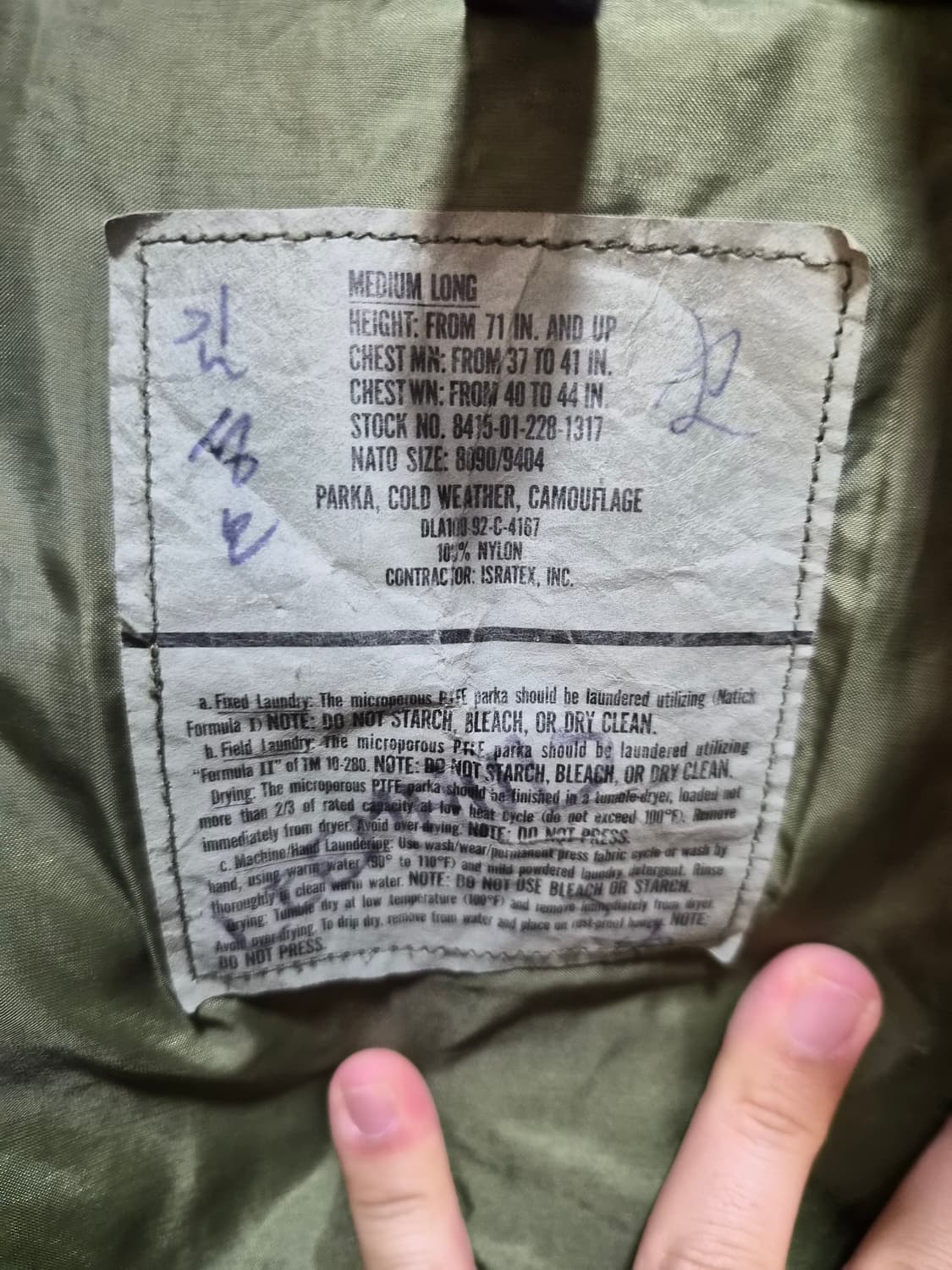 M-L) US ARMY 우드랜드 고어텍스 점퍼 팝니다 상품이미지3