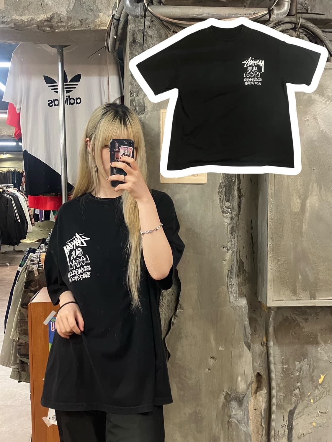 스투시 반팔 블랙 #csz1325 상품이미지1