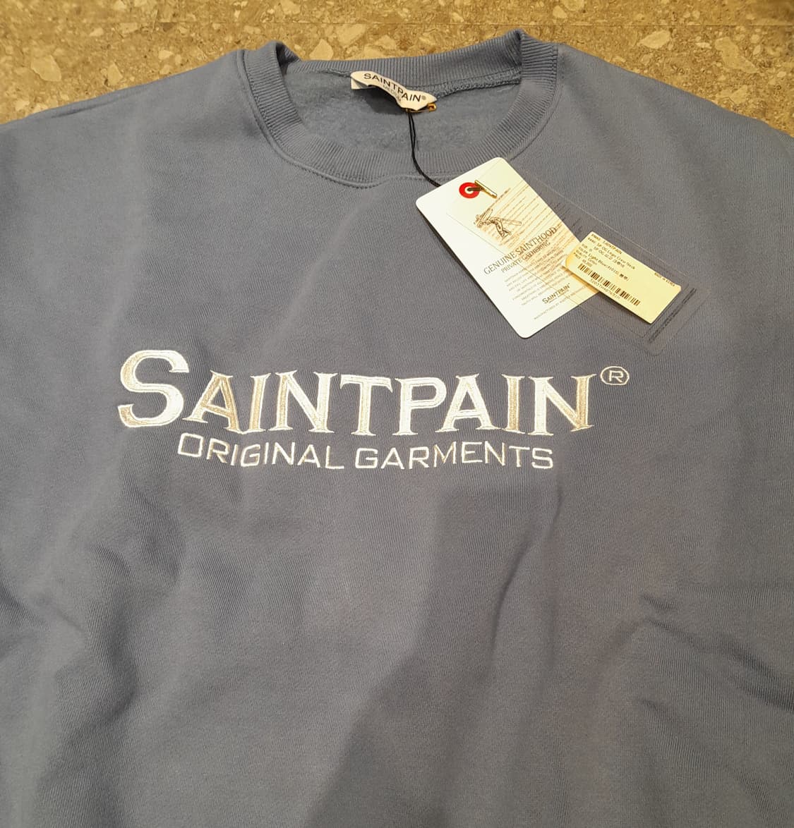 💥(새상품) 세인트페인 자수기모 스웻셔츠 (M) 상품이미지3