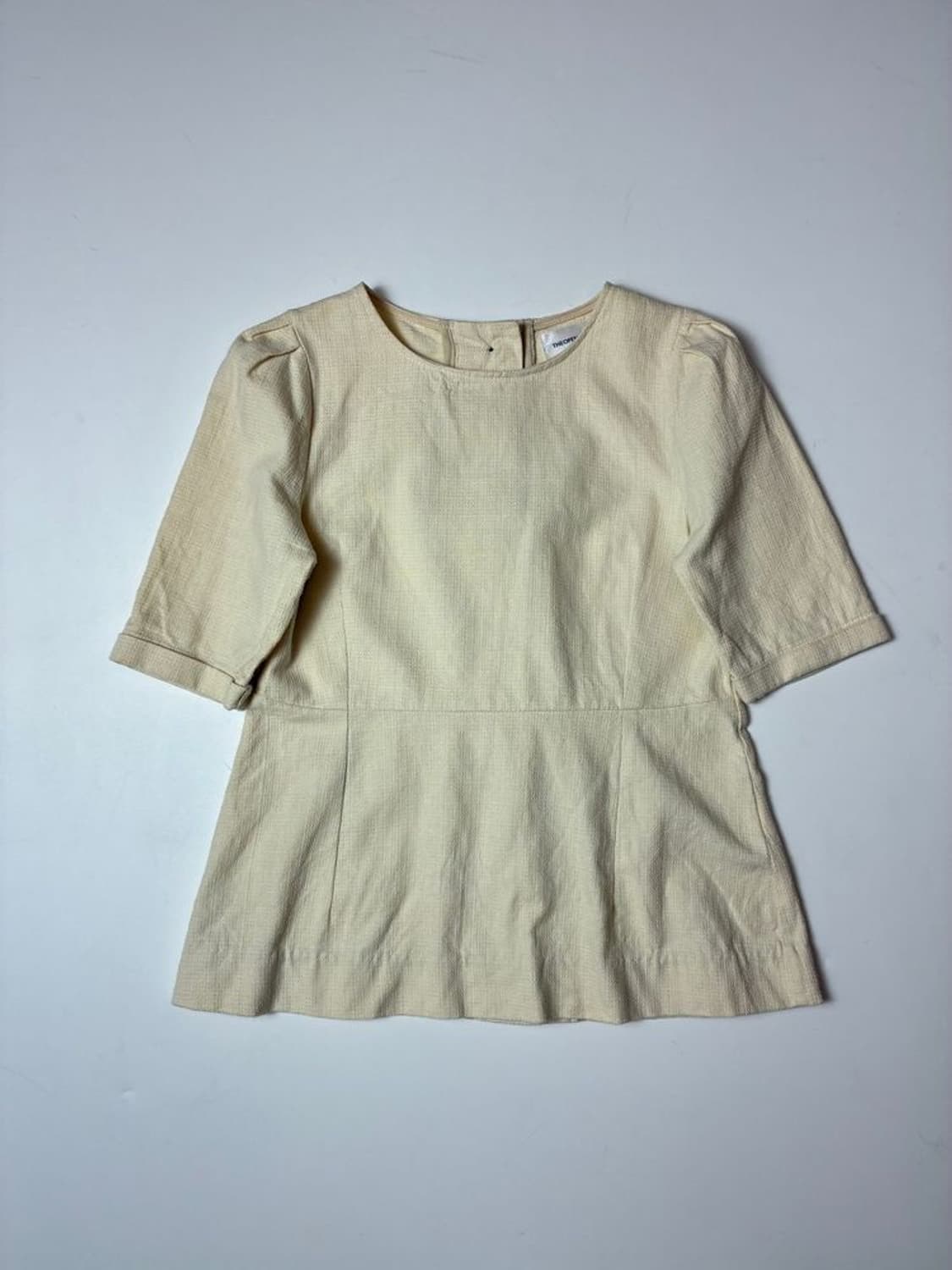 더오픈프로덕트 벨티드 반팔 블라우스 PN8606 상품이미지1