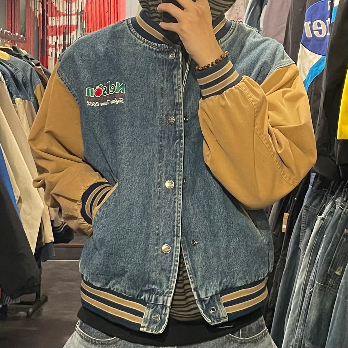 [IM] vtg 데님 바시티 자켓 상품이미지2