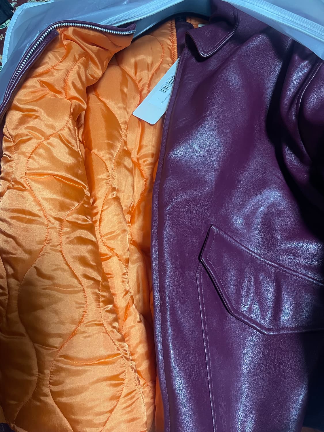 (di)vision 봄버 자켓 버건디 L사이즈 상품이미지7