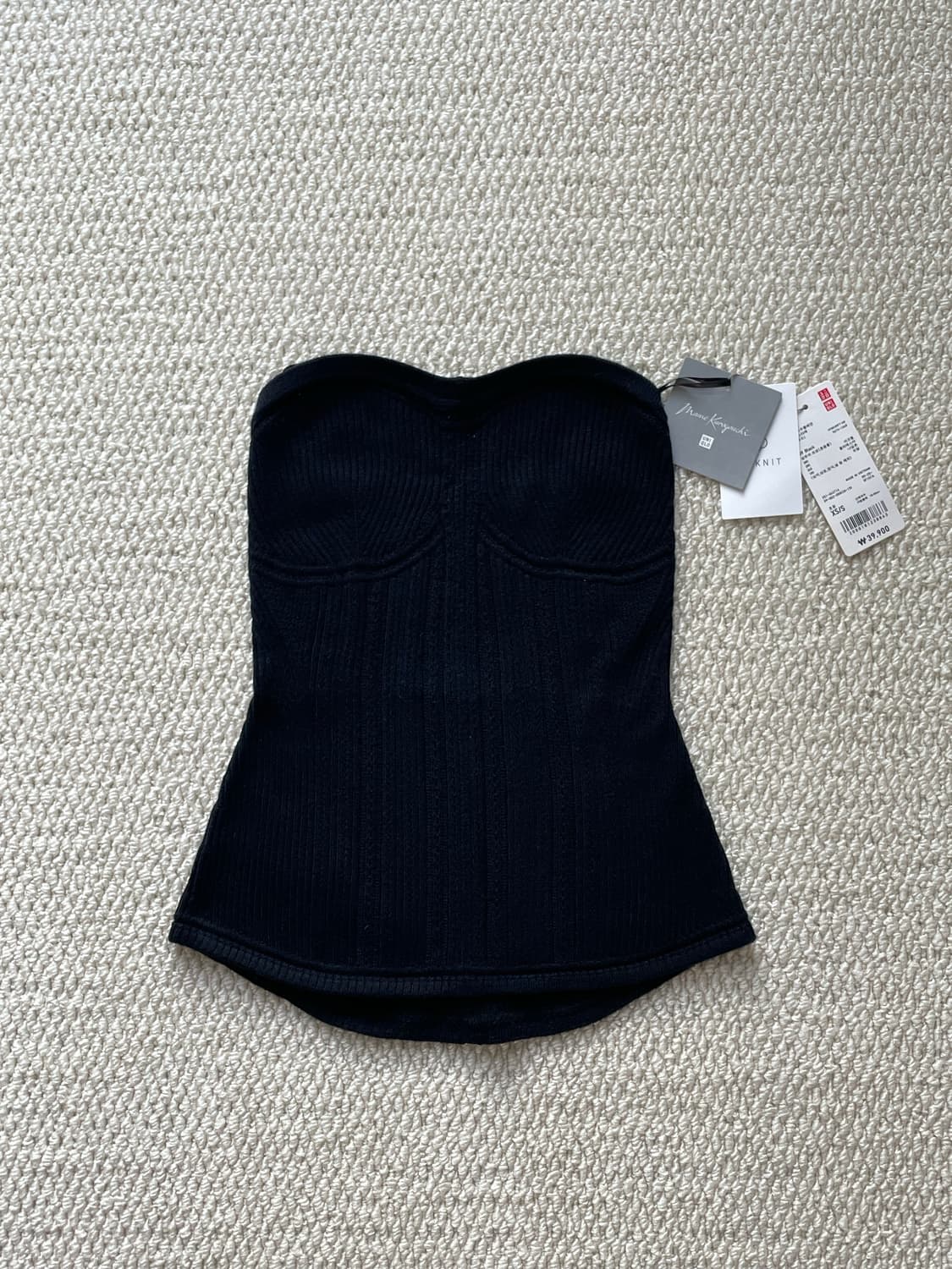 유니클로 마메 튜브 탑 니트 블랙 새상품 상품이미지2