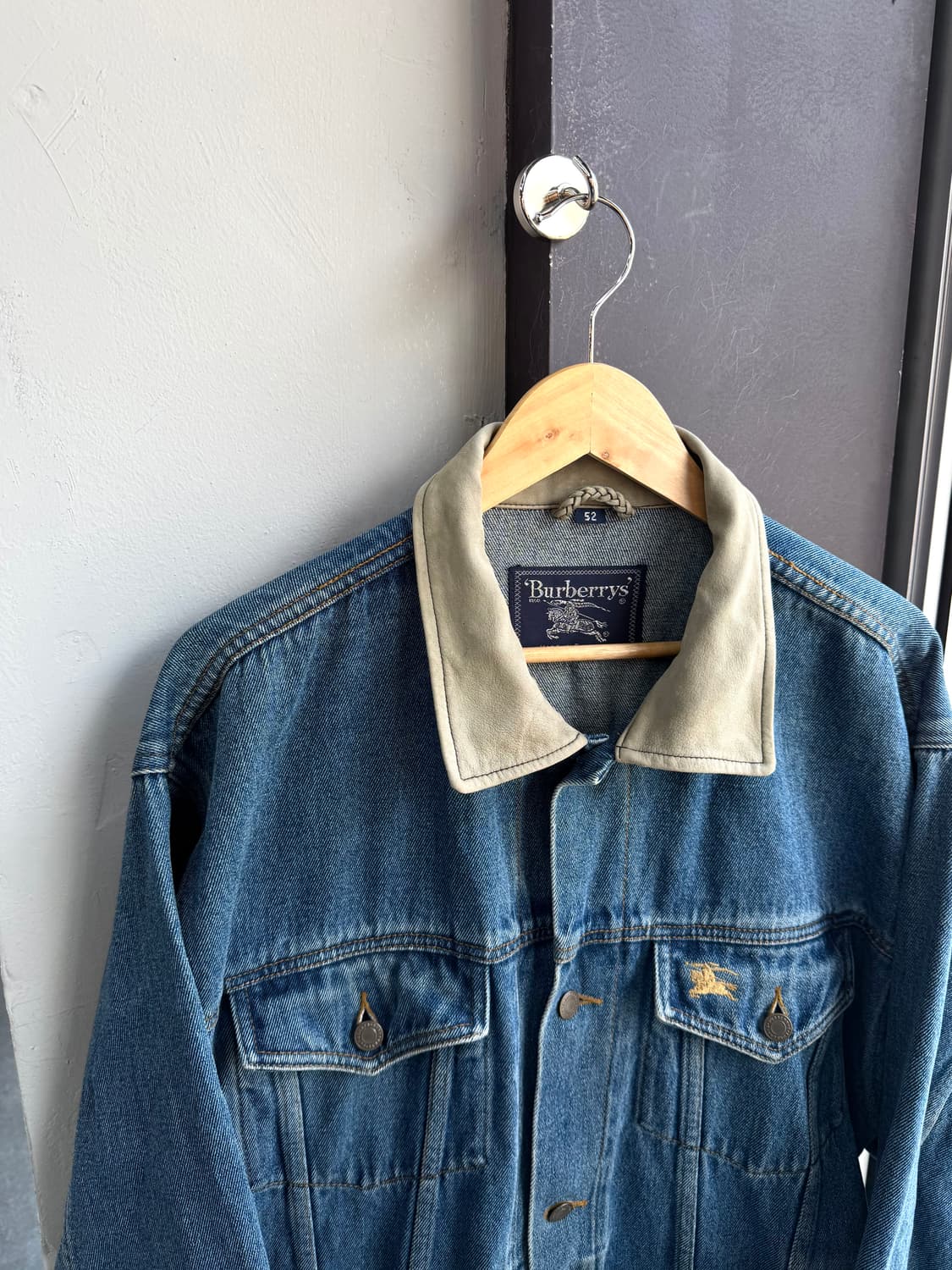 52/ 버버리 1990AW 로고 데님 자켓 상품이미지3