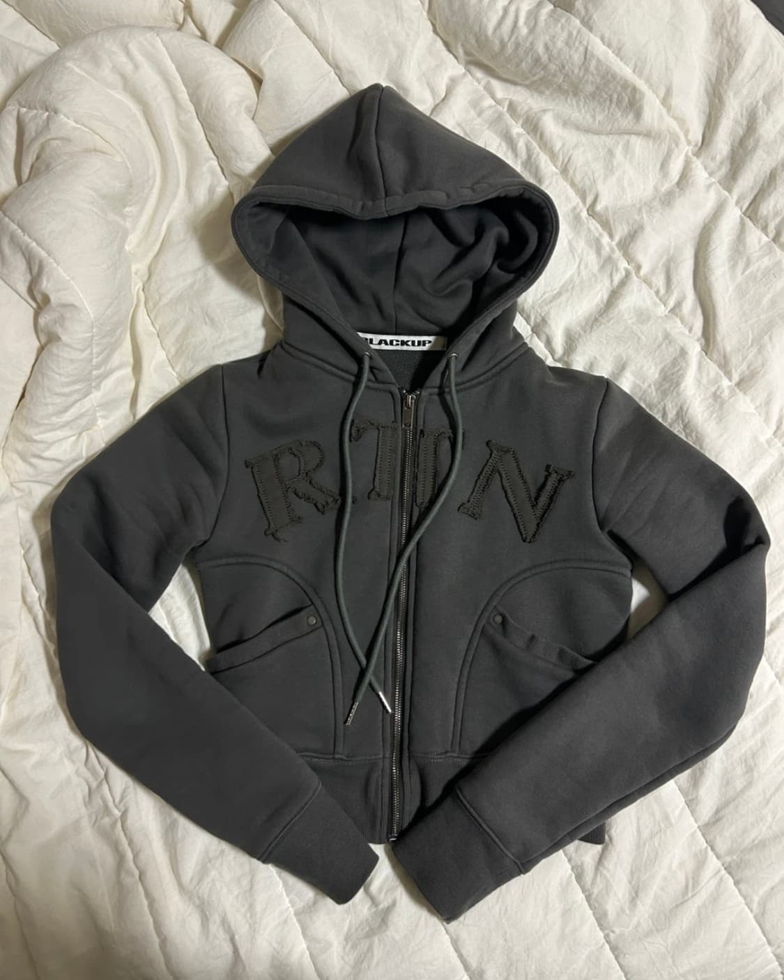 블랙업 알티엔 기모 후드집업 상품이미지1