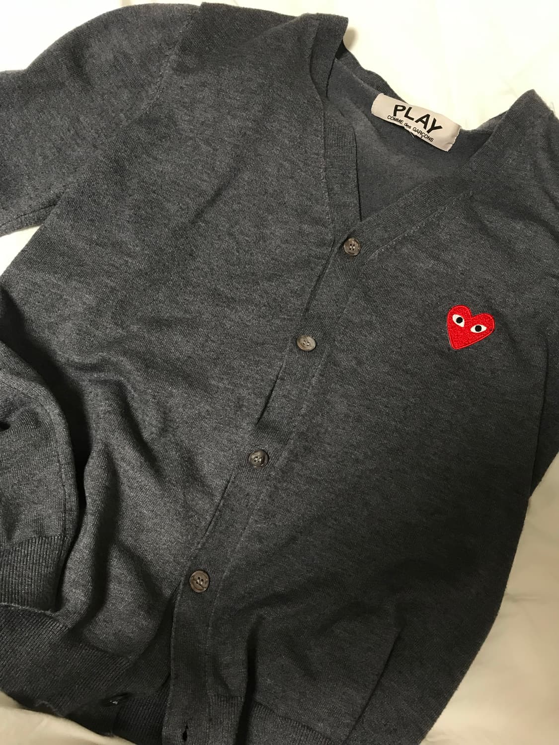 꼼데가르송 회색 가디건 상품이미지1