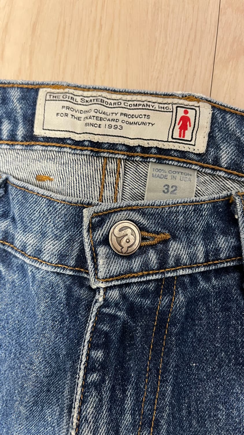 90s 걸스케이트보드 데님 팬츠 상품이미지1