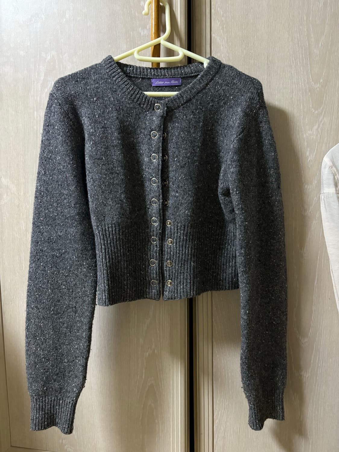 레터프롬문 코니 더스트 파인 울 가디건 그레이 상품이미지8