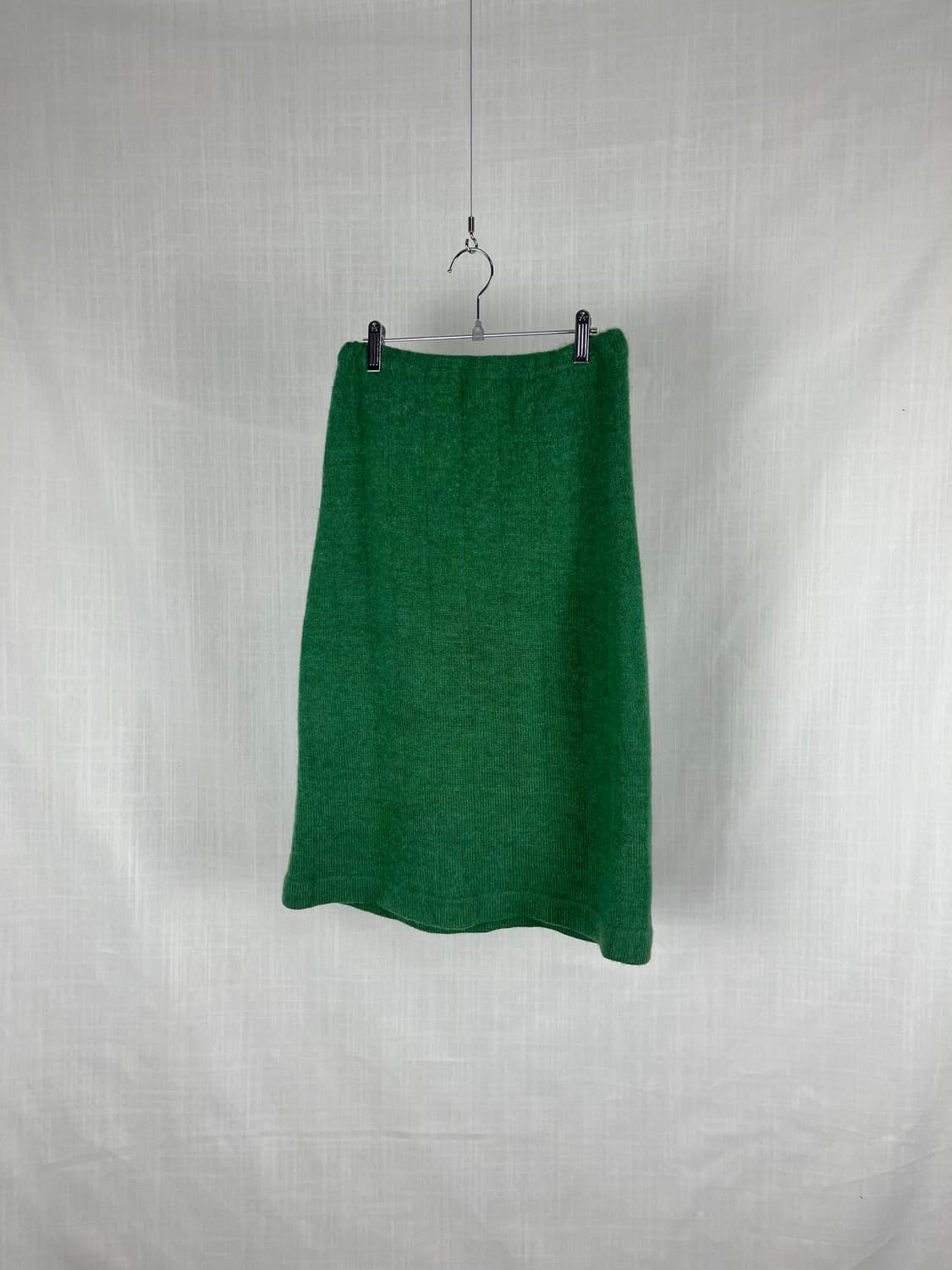 Vintage 울 혼방 연두색 니트 스커트  상품이미지1