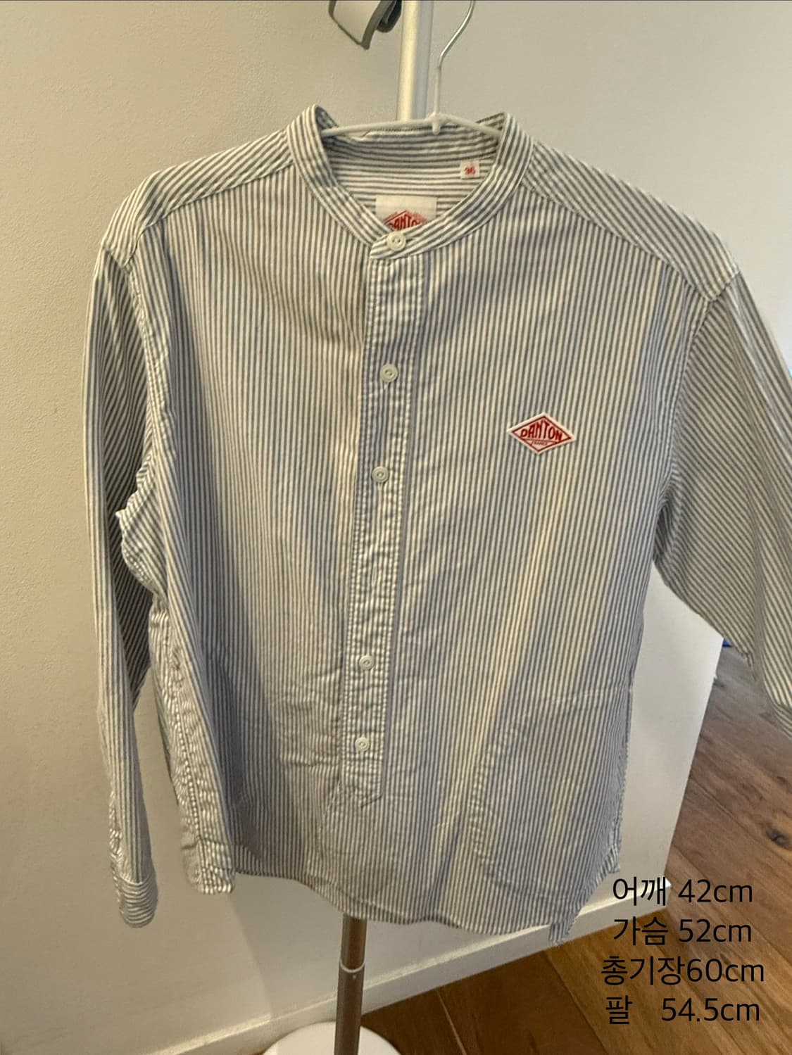 DANTON Stripe Henley Neck Shirt 36 상품이미지1