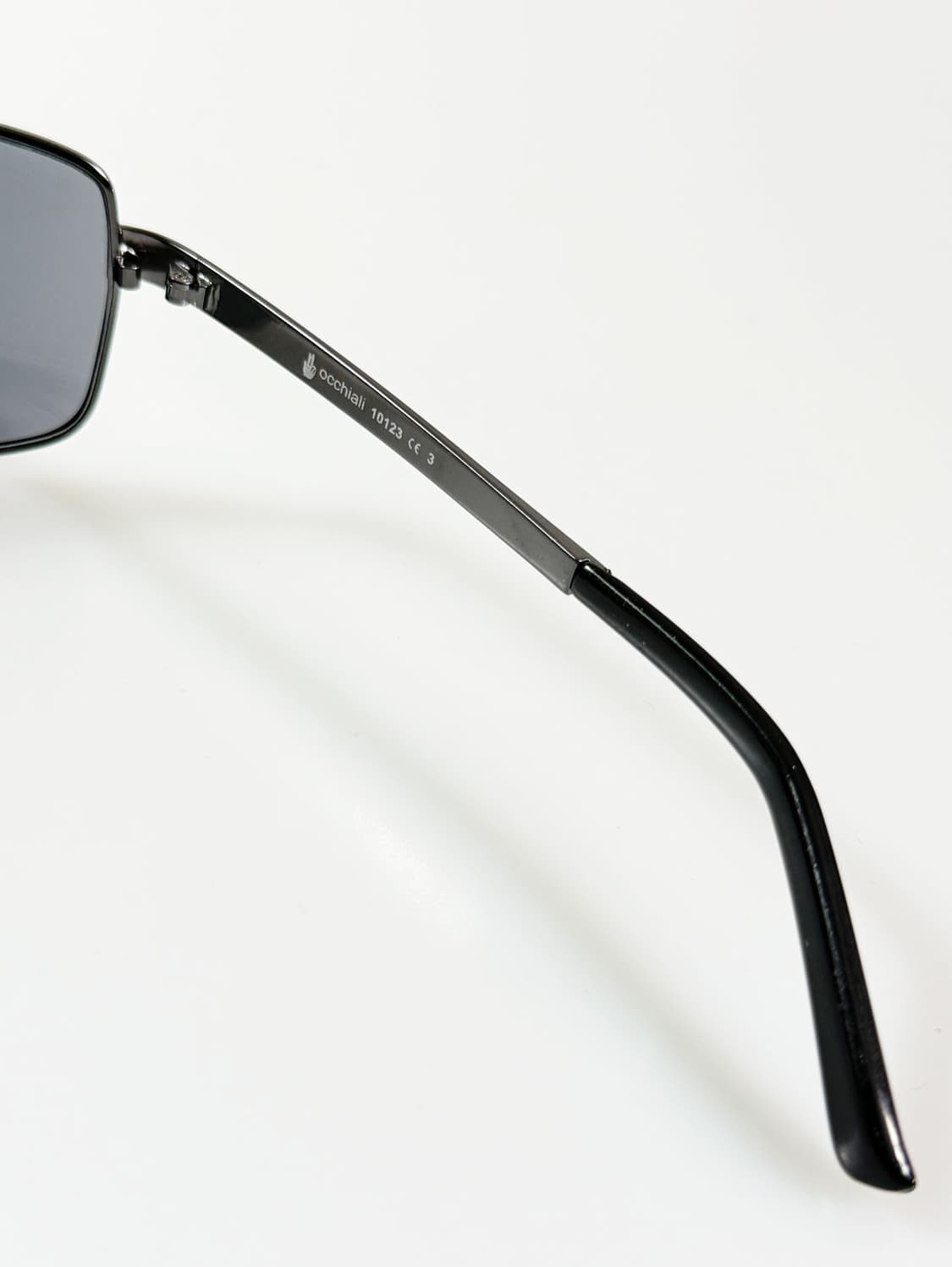 90s OCCHIALI 다크그레이 메탈 스퀘어 빈티지 선글라스 상품이미지7