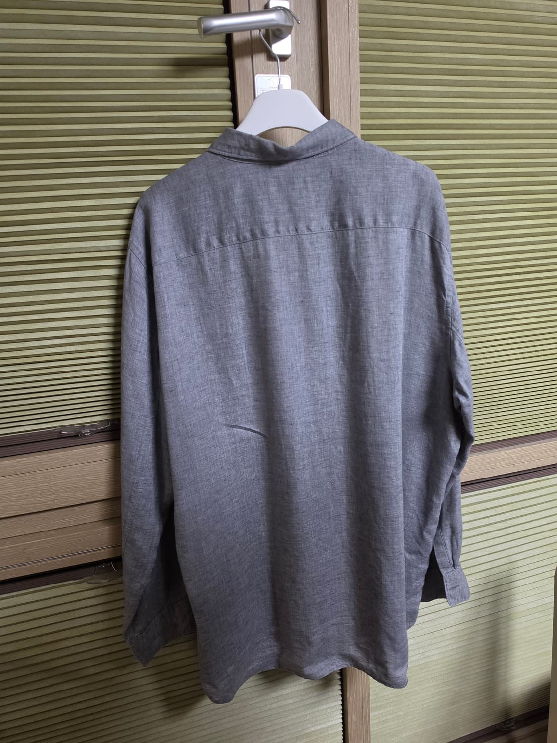 띠어리 어빙 린넨 셔츠 그레이 XL 상품이미지2