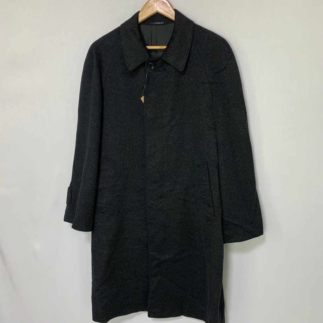 일본 빈티지 캐시미어 100 차콜 코트 95 jpn 상품이미지2