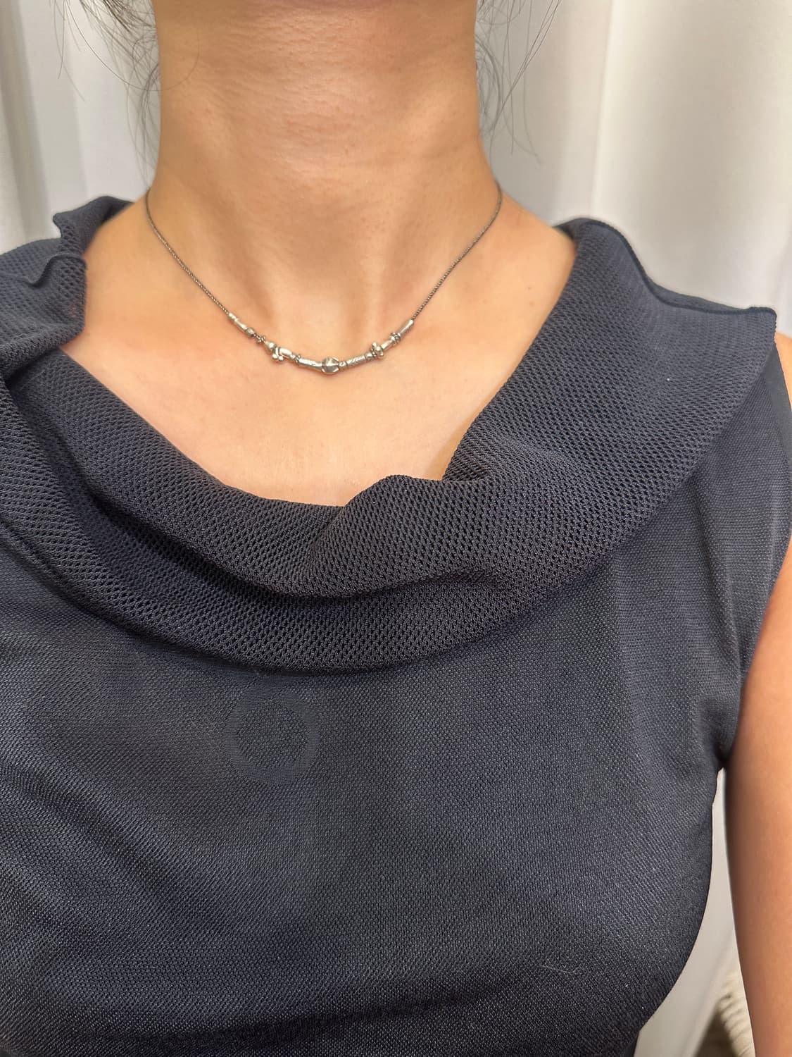 Musta karensilver mix necklace 상품이미지4
