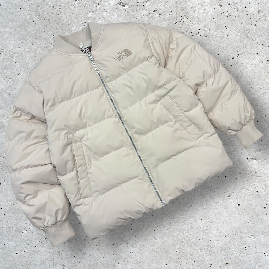 [S] 노스페이스 화이트라벨 번터드 온볼 봄버 패딩 아이보리 C955 상품이미지1
