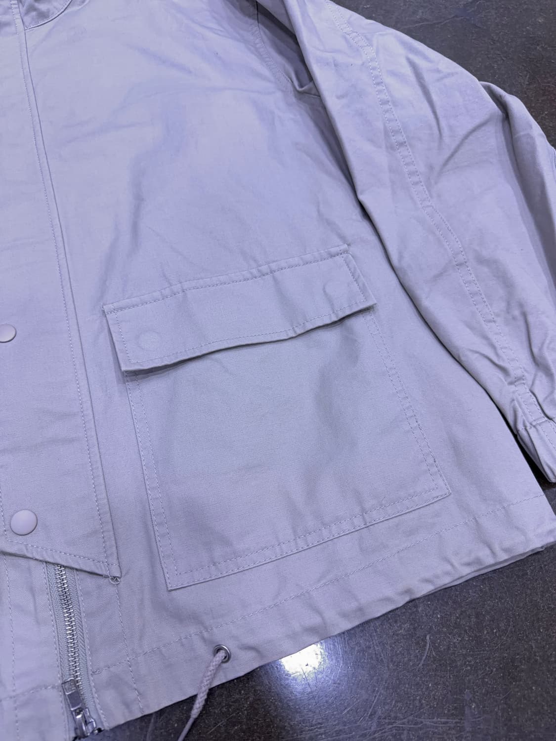 파르티멘토 코드 후드 집업 자켓 스모크레이 L 상품이미지9