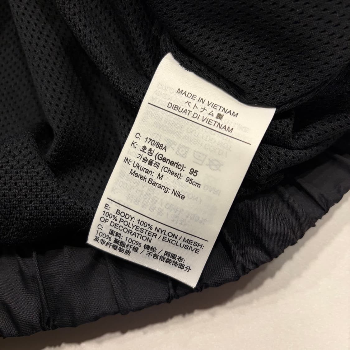 [M] 나이키 윈드러너 블랙 하프집업 바람막이 자켓 B335 상품이미지7