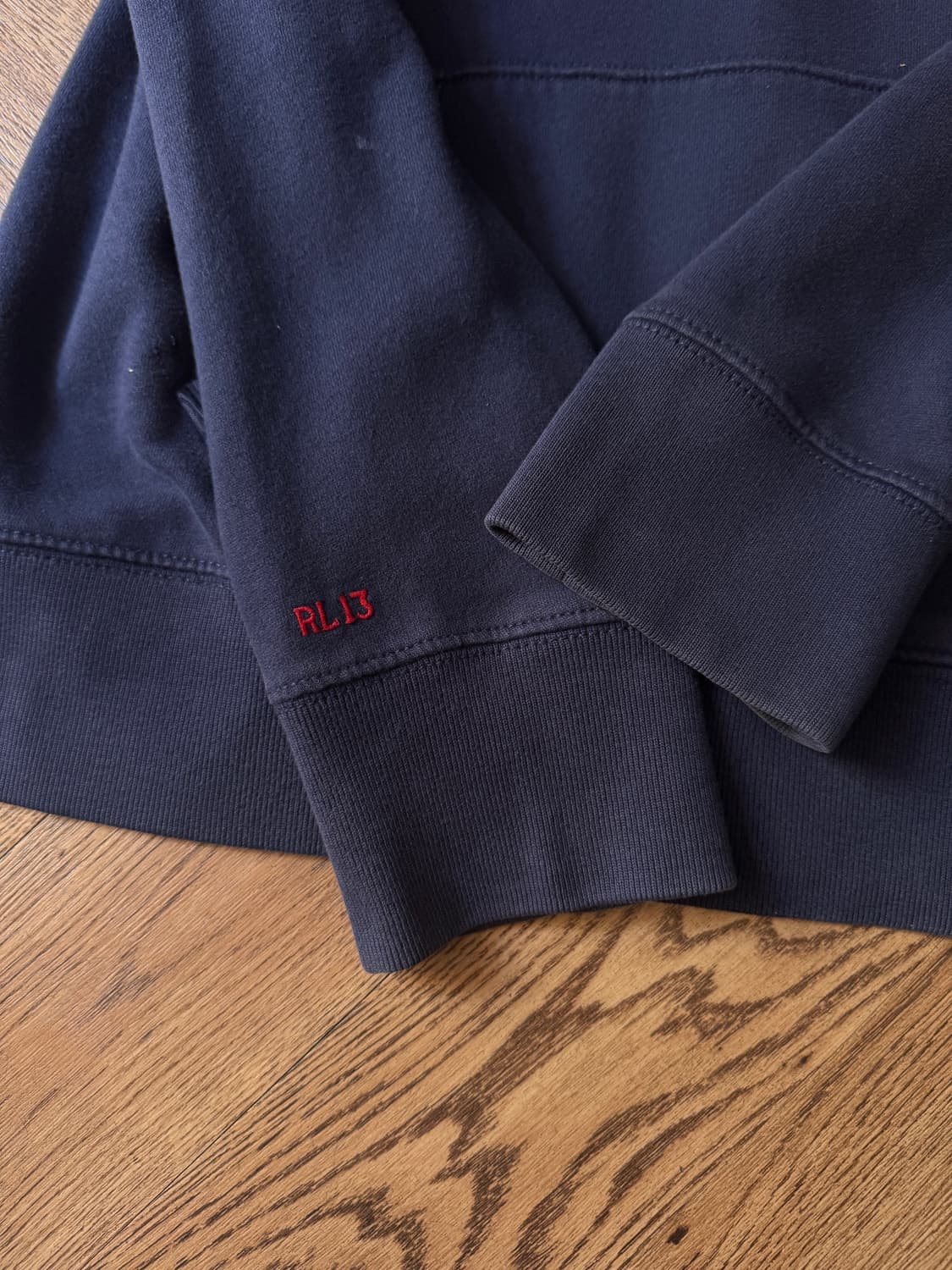 [L]폴로 랄프로렌 테디베어 로고 네이비 써멀 후드 티셔츠 상품이미지5