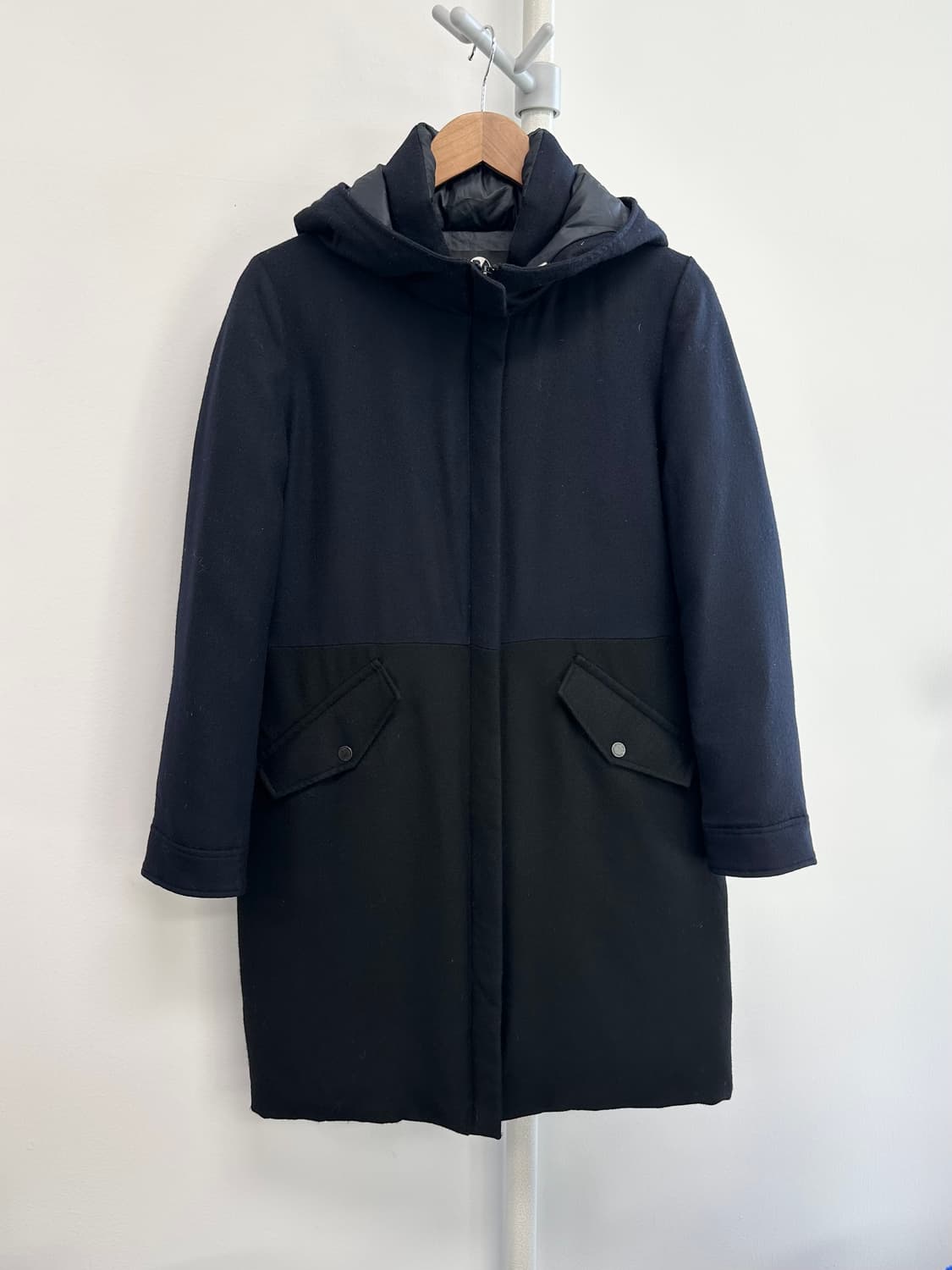 폴스미스 구스다운 투톤 울 후드코트 상품이미지2