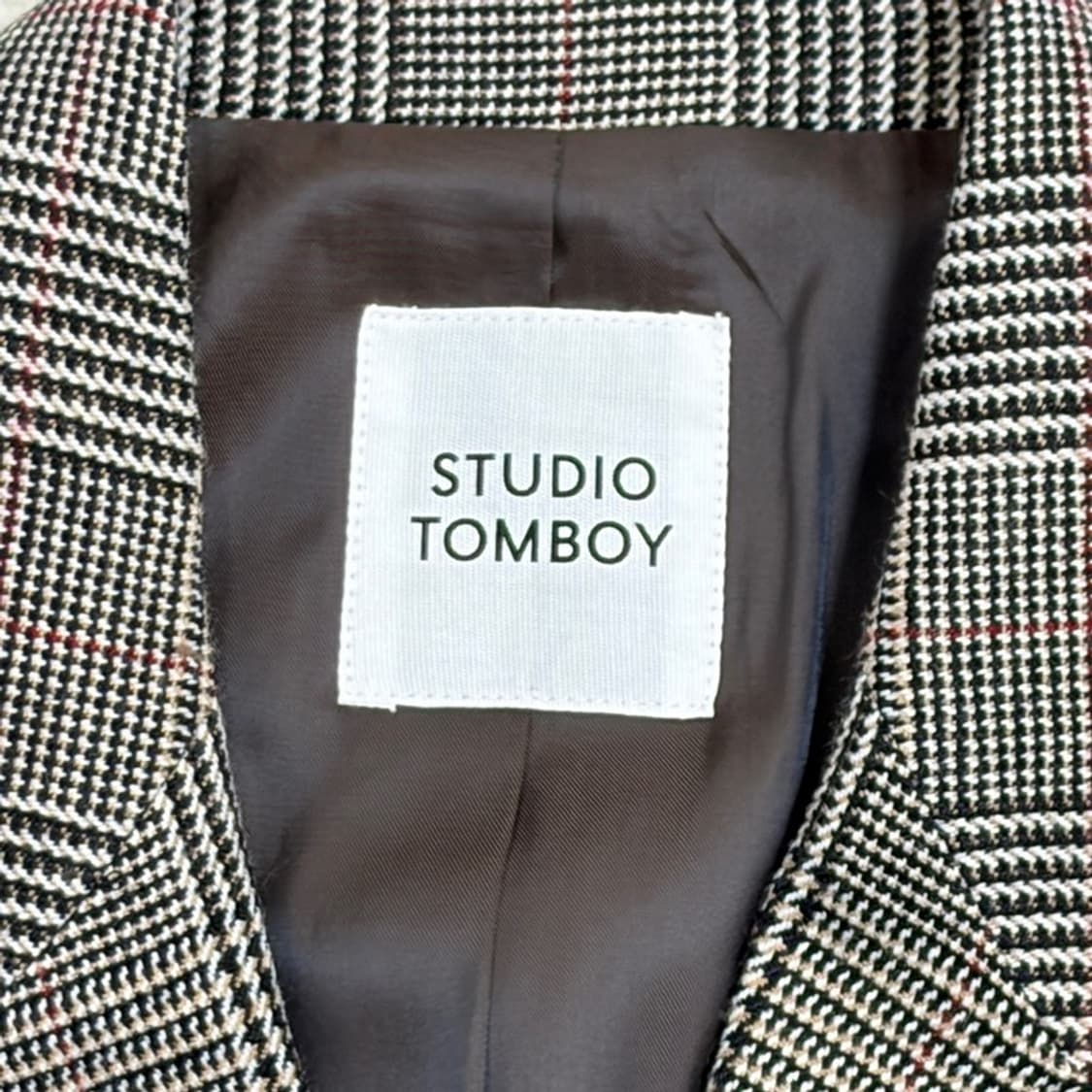 STUDIO TOMBOY 체크 더블 브레스티드 블레이저 90 상품이미지4