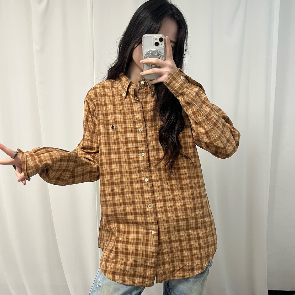 Polo Camel Check Shirt 상품이미지2