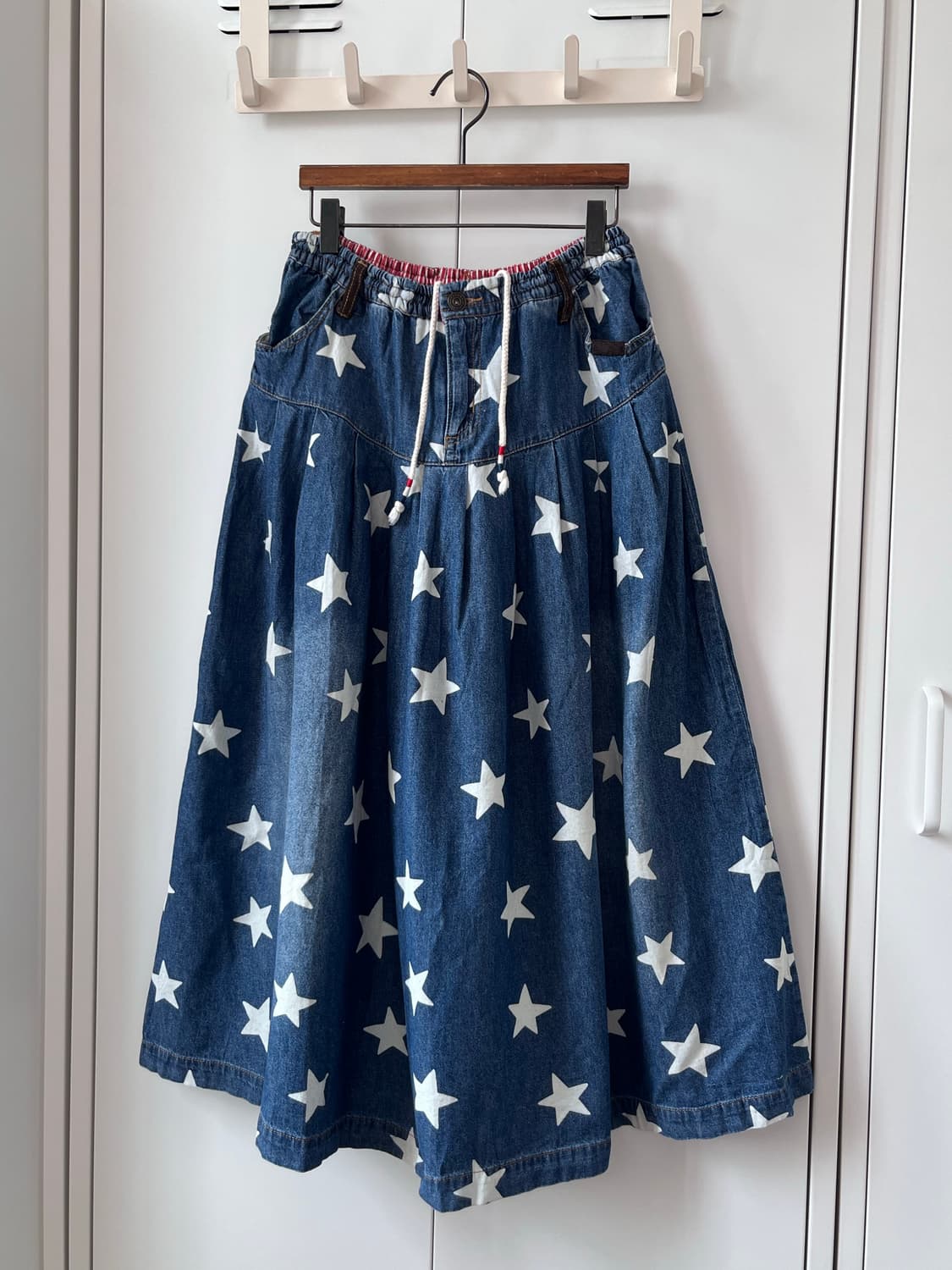 Rough 별 패턴 데님 롱 스커트 상품이미지6