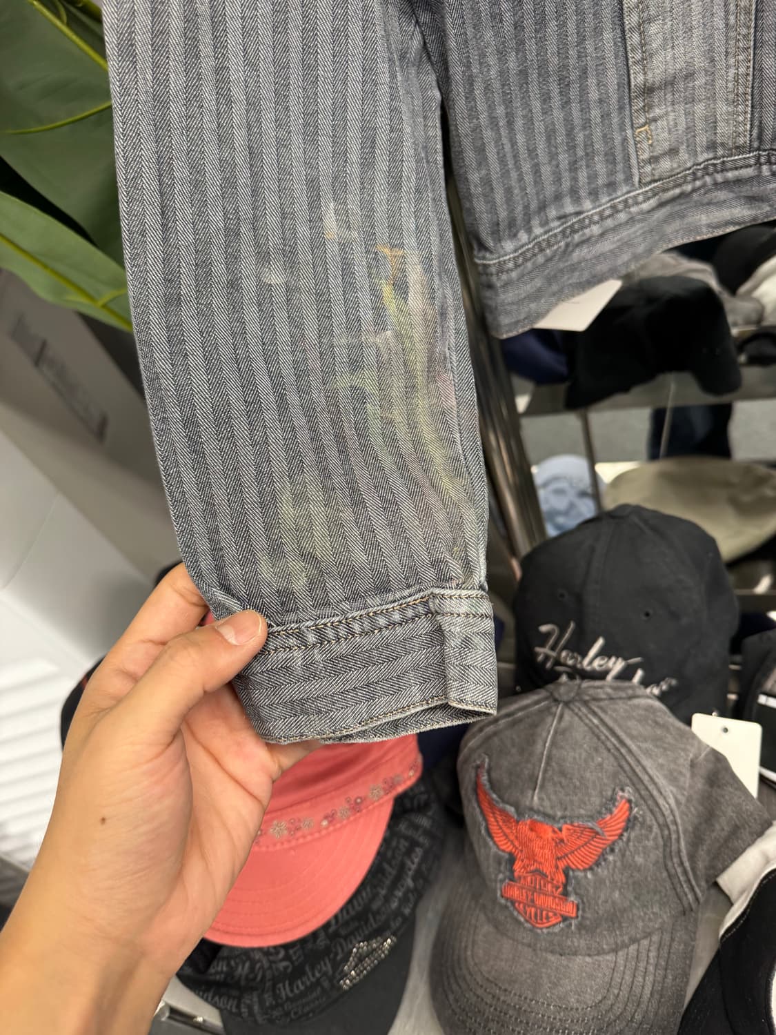 carol’s denims 스트라이프 빈티지 데님자켓 상품이미지4