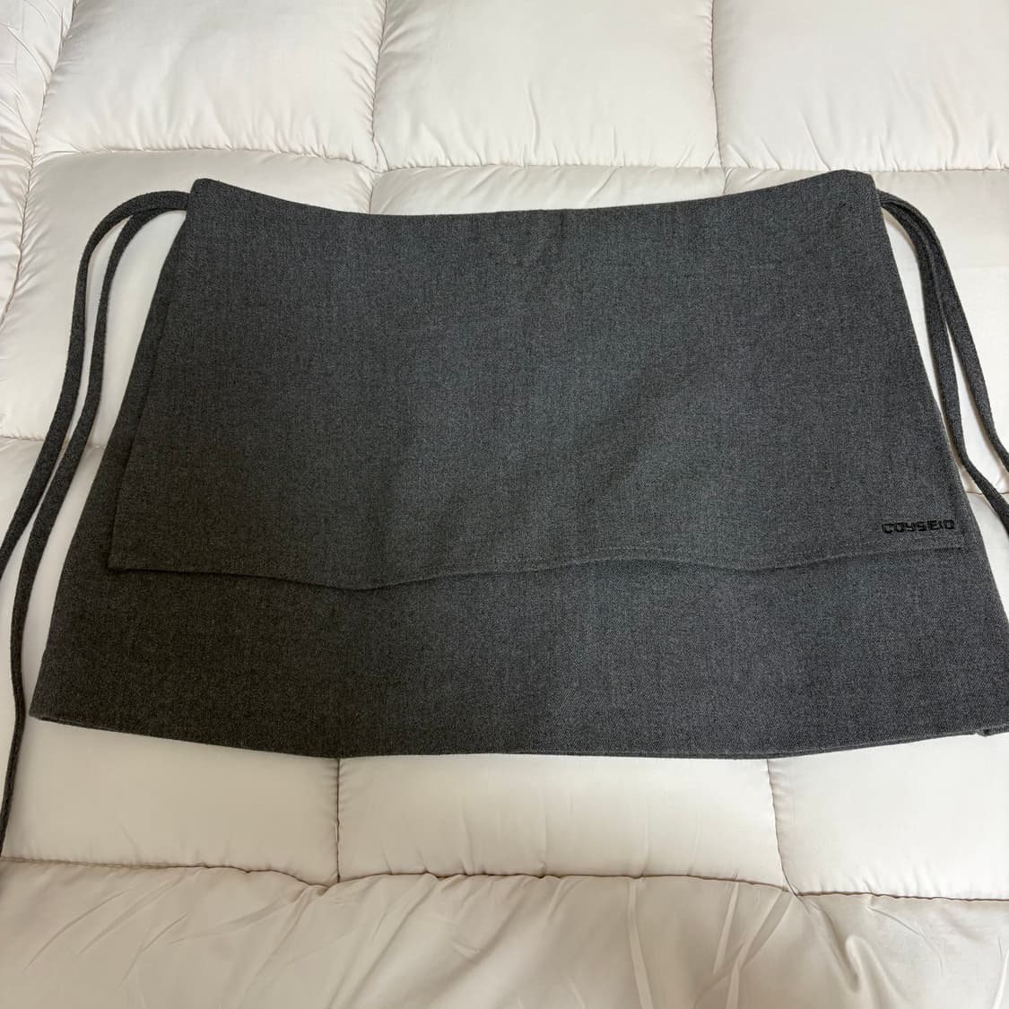 코이세이오 RIBBON DOUBLE SKIRT GREY 상품이미지2