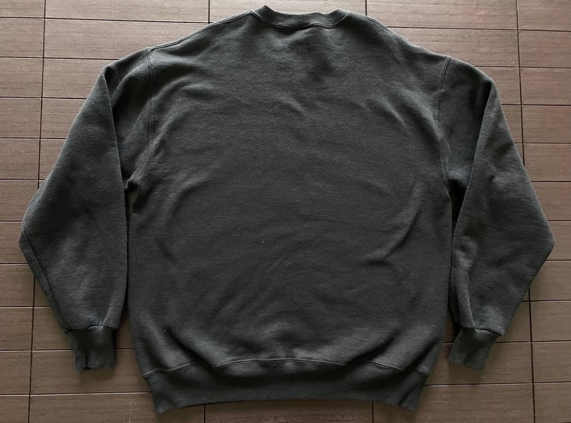 (XL) 90s 빈티지 러셀 스웻셔츠 블랙 USA 상품이미지2