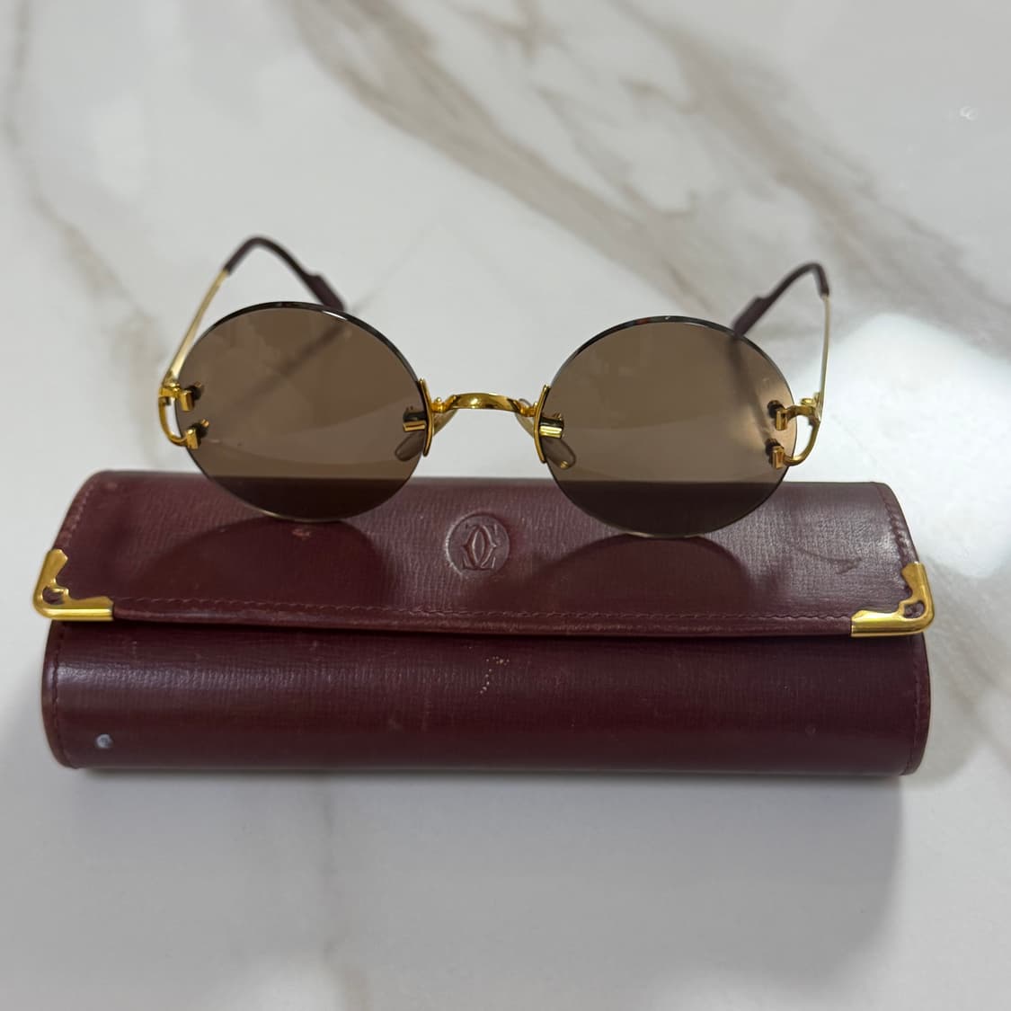 (OS) Cartier 까르띠에 빈티지 C 데코  무테 선글라스 안경 상품이미지3