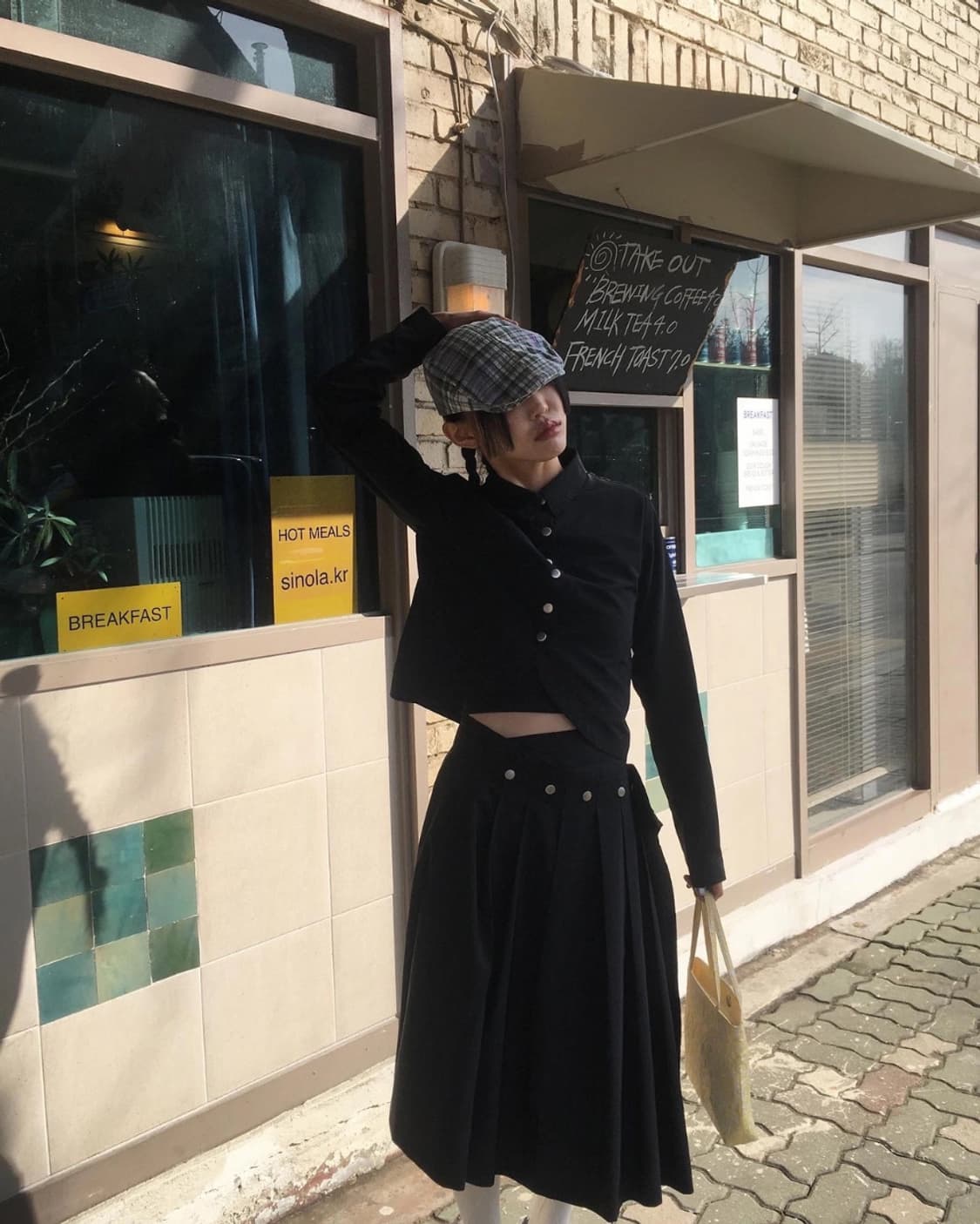 언발란스 버튼 랩스커트 상품이미지5