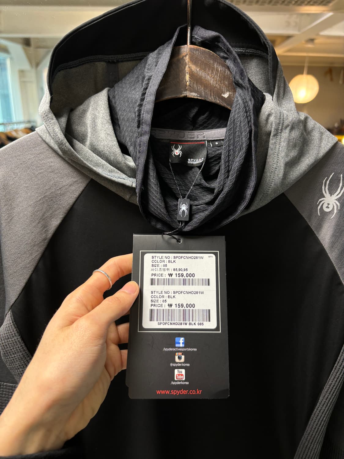 스파이더 하이넥 레이어드 후디 상품이미지6