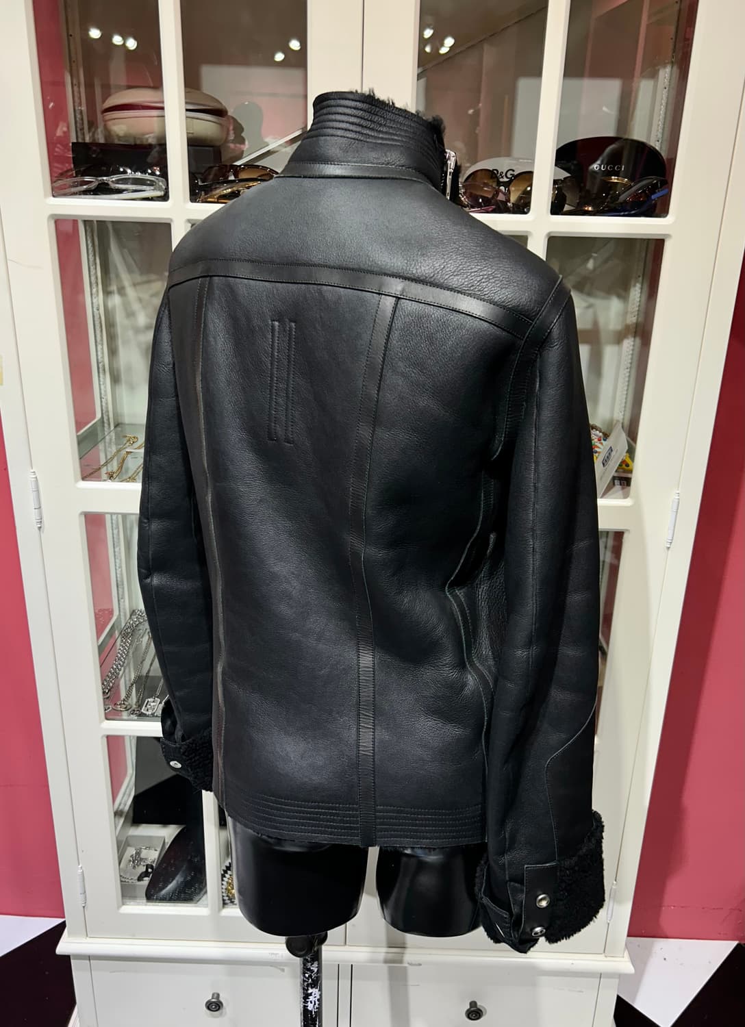 Rick owens 릭오웬스 비대칭 집업 무스탕 자켓 상품이미지2