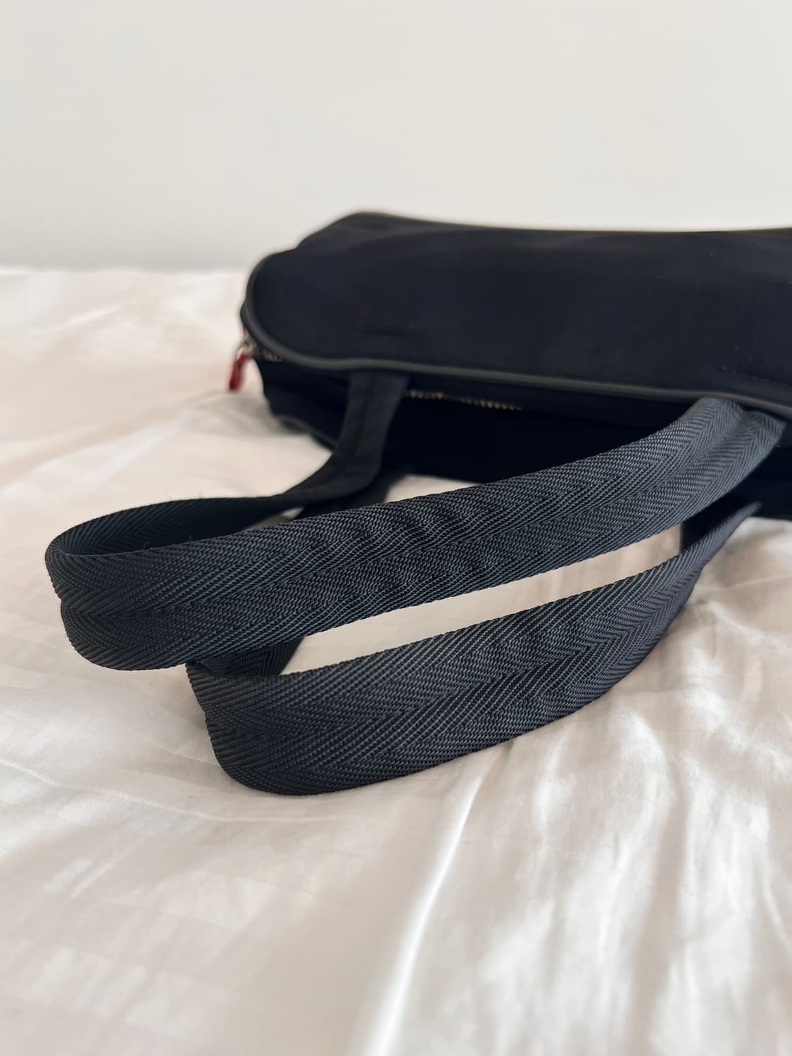 프라다 스포츠 블랙 나일론 보스톤 숄더백 상품이미지9