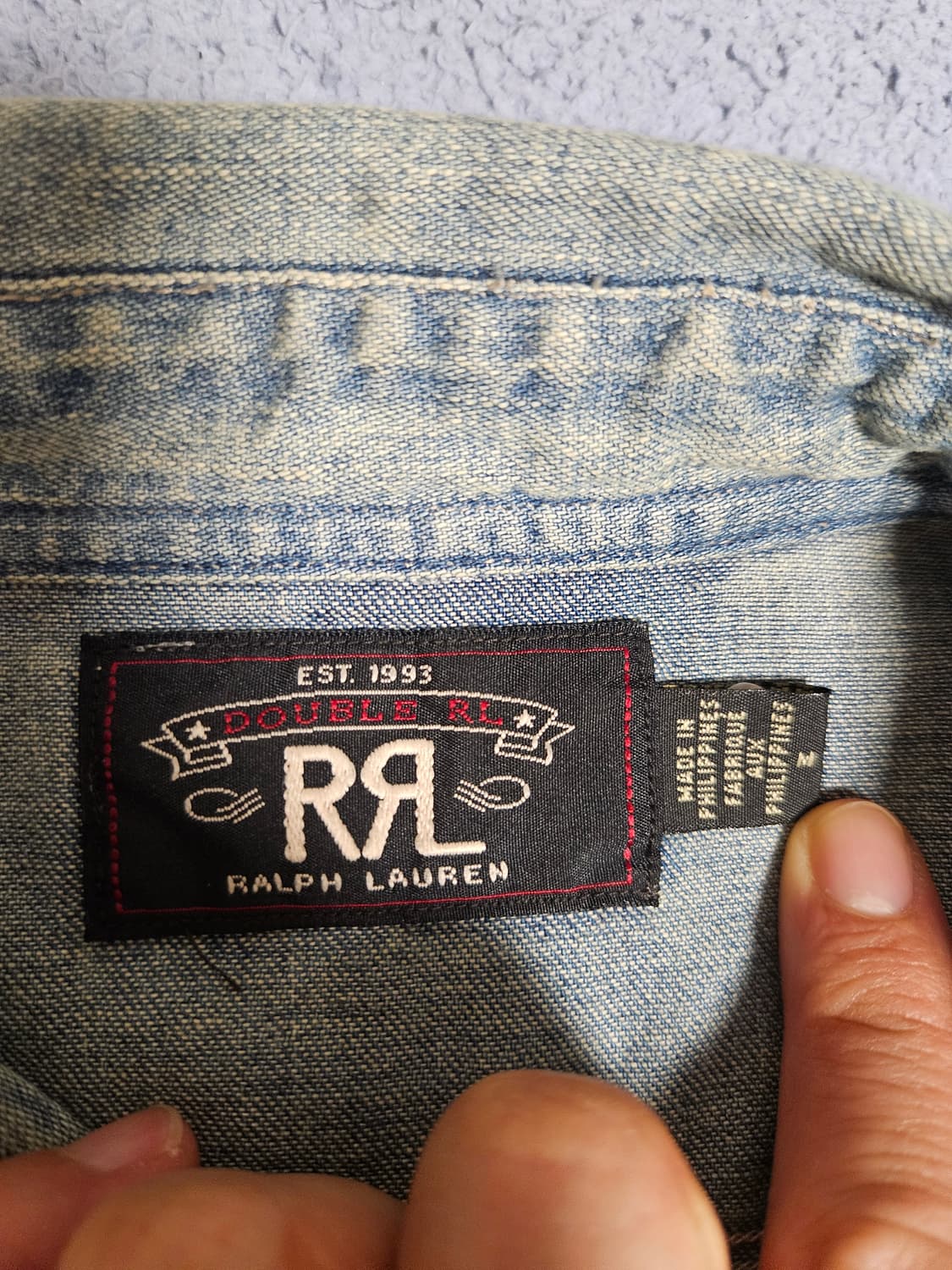RRL 더블알엘 워크 데님 셔츠 m사이즈 상품이미지3