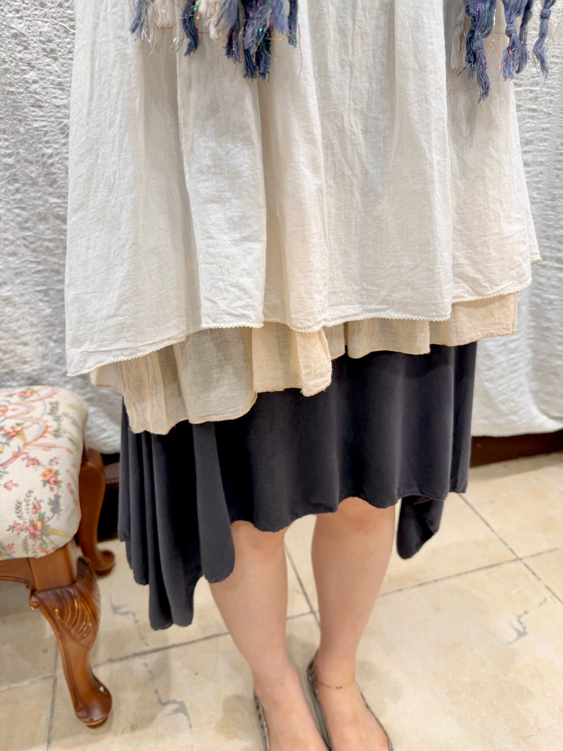 Boho flowy midi skirt 상품이미지1