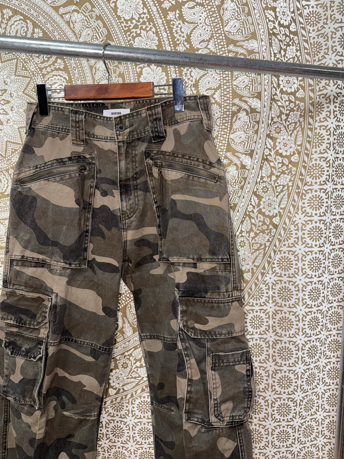 빈티지 지퍼 디테일 카모 카고팬츠  상품이미지4