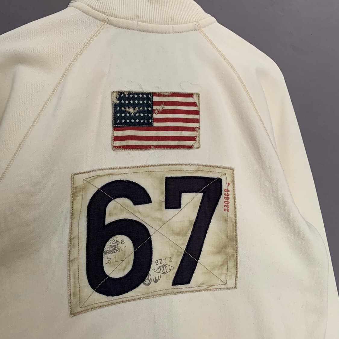 S 폴로 진스 USA 성조기 패치 빈티지 져지 자켓 상품이미지3