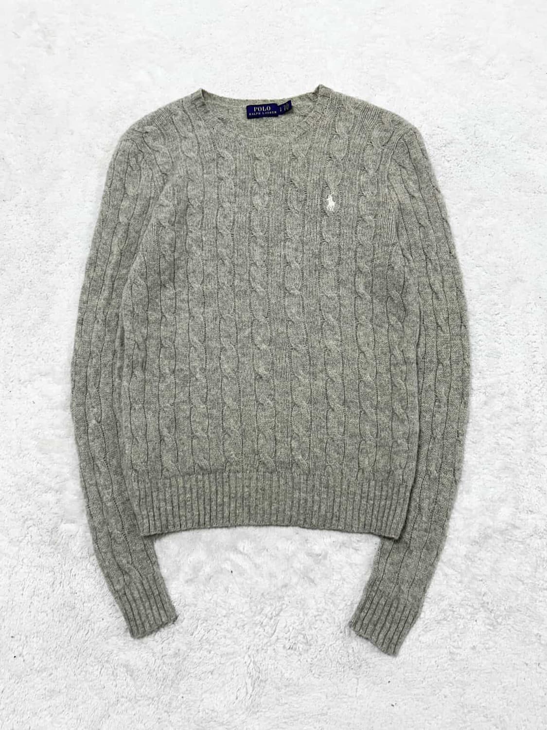 폴로 화이트포니 캐시혼방 케이블 니트 상품이미지5