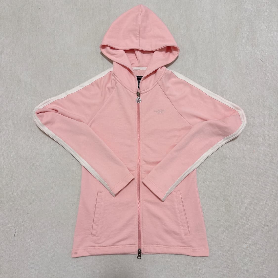 캘빈클라인 진 올드스쿨 핑크 투웨이지퍼 후드집업 상품이미지1