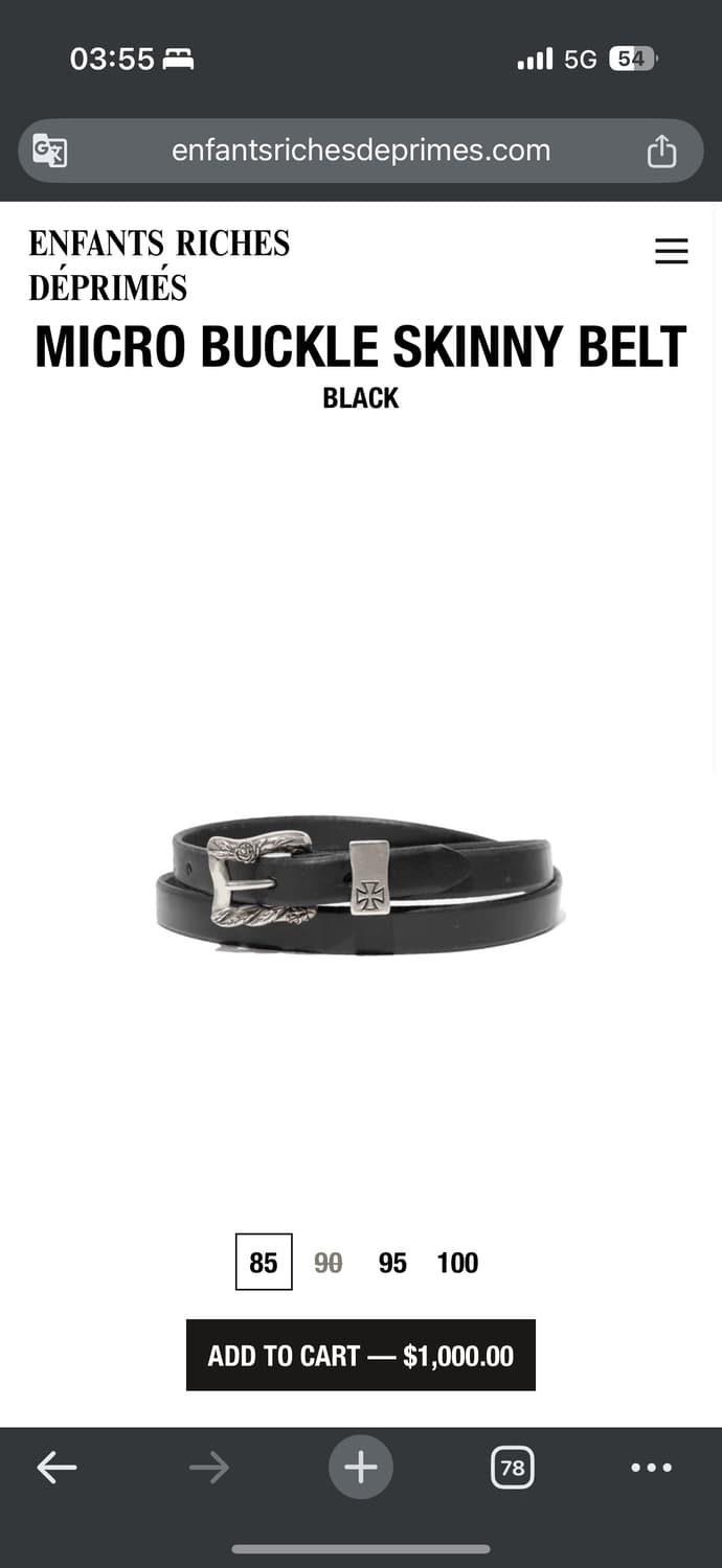 enfan riches deprimes마이크로 버클 스키니 벨트 풀셋90 상품이미지1