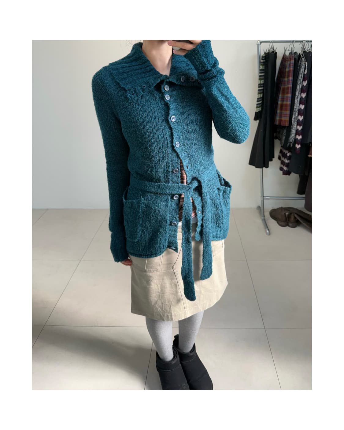 빈티지 부클 가디건 상품이미지1