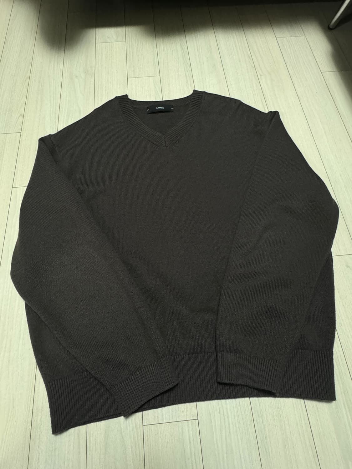 일꼬르소 브이넥 풀오버 니트 브라운 xl 상품이미지10